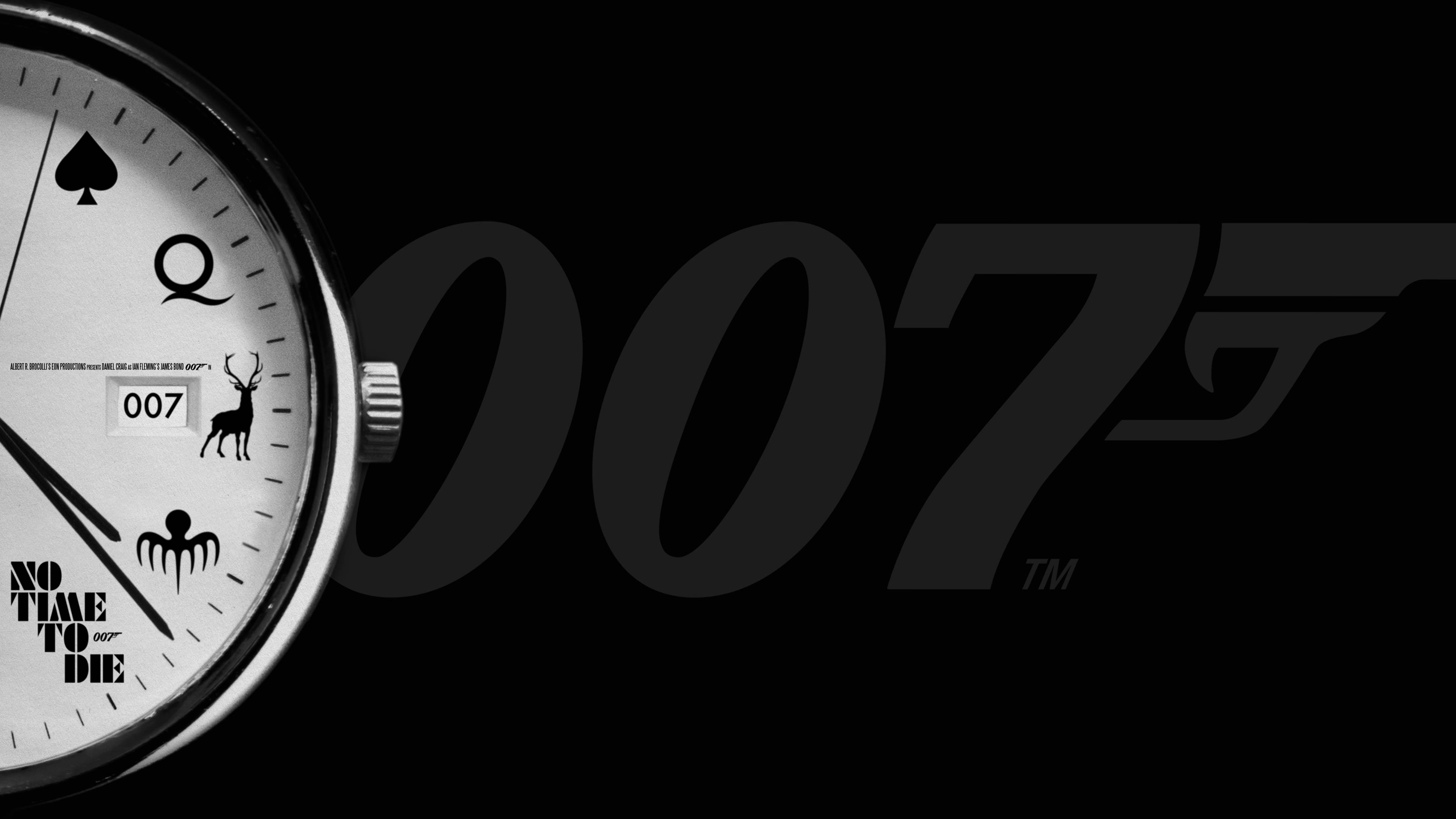 नो टाइम टू डाई 007 इन ब्लैक वॉलपेपर