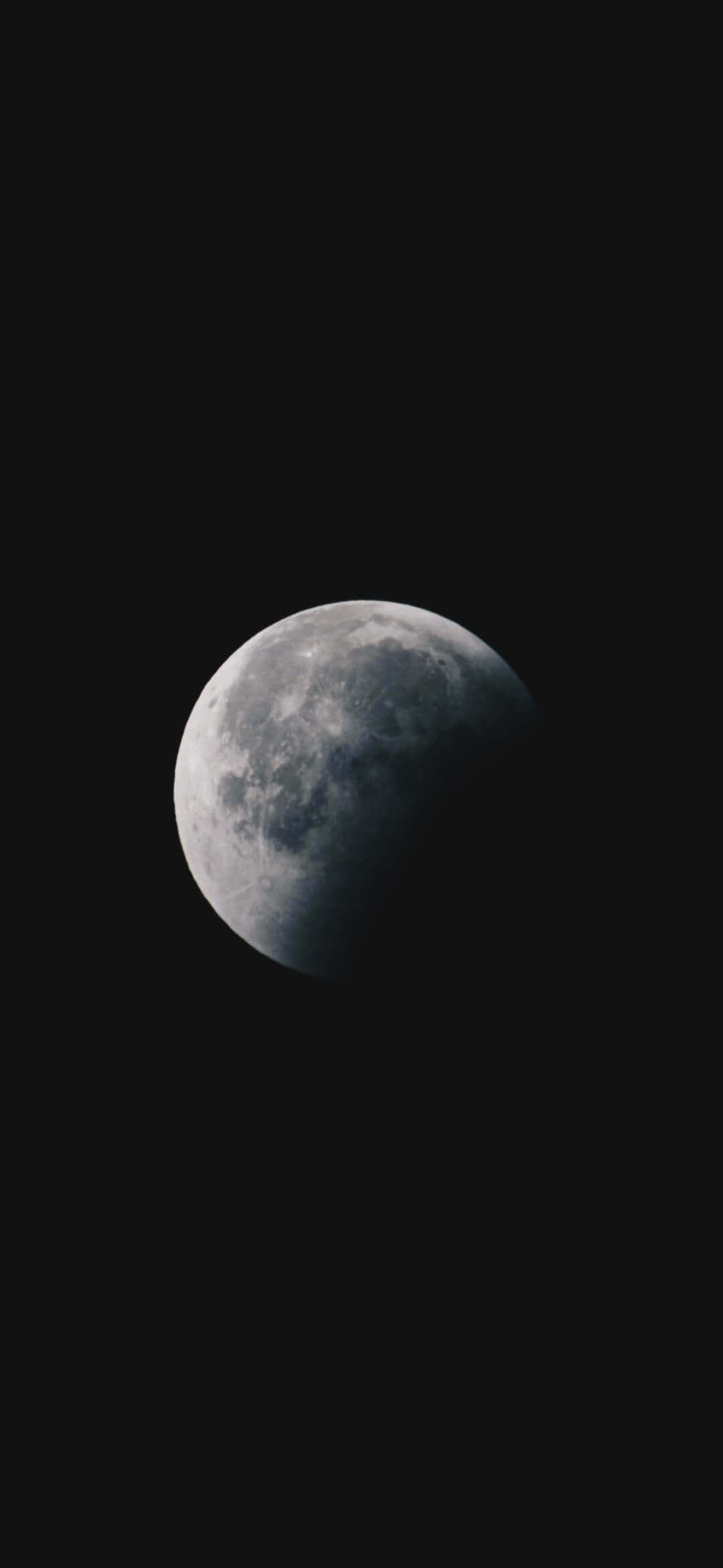 1080x2340 4K अंधेरी आकाशगंगा में चंद्रमा डिजिटल कला वॉलपेपर
