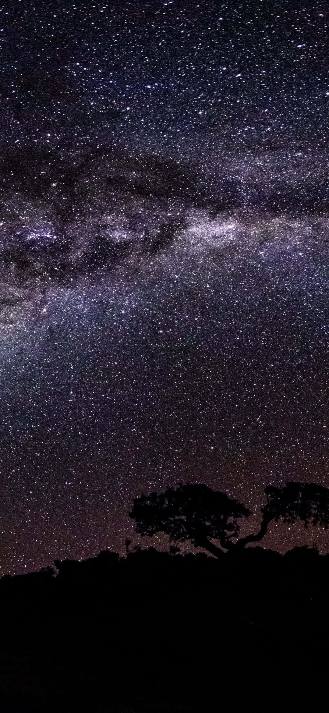 1080x2340 4K मिल्की वे नाइट स्काई वॉलपेपर