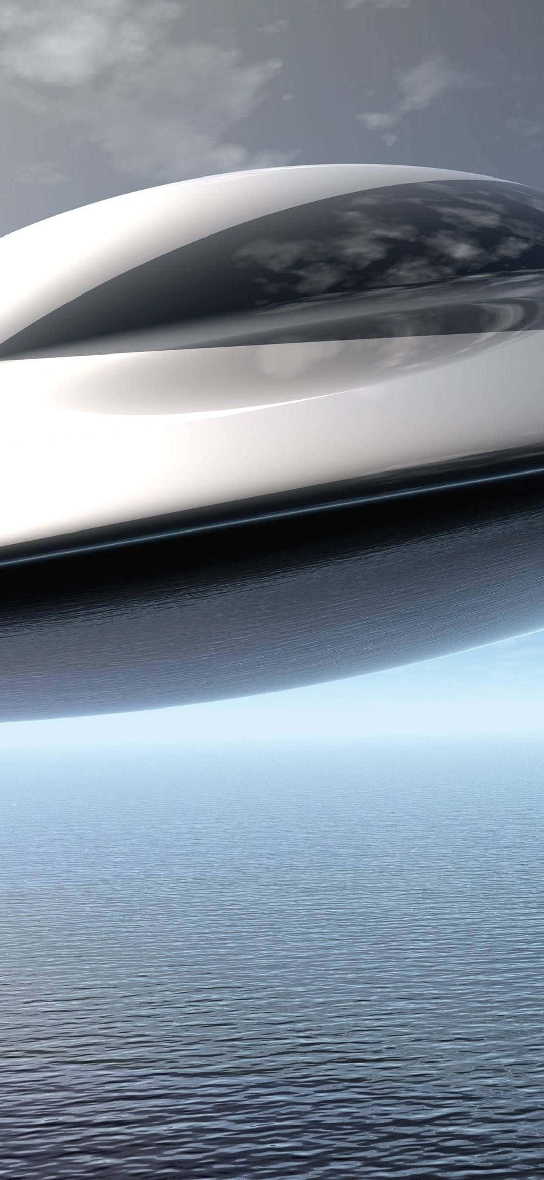 1080x2340 4K UFO अंतरिक्ष यान क्लोज़ अप डिजिटल कला वॉलपेपर