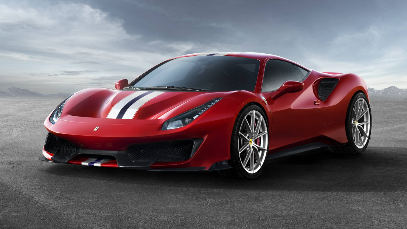 रेगिस्तान में पिस्ता 1366x768 Ferrari HD वॉलपेपर