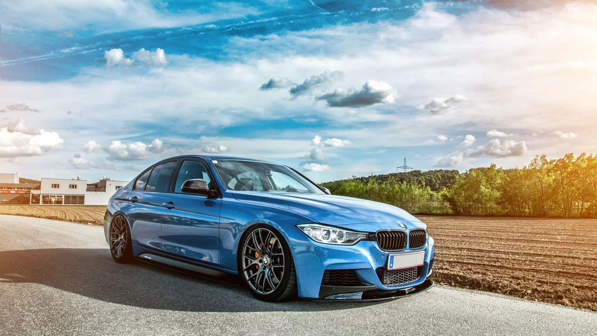 1920x1080 BMW शाइनी ब्लू F30 वॉलपेपर
