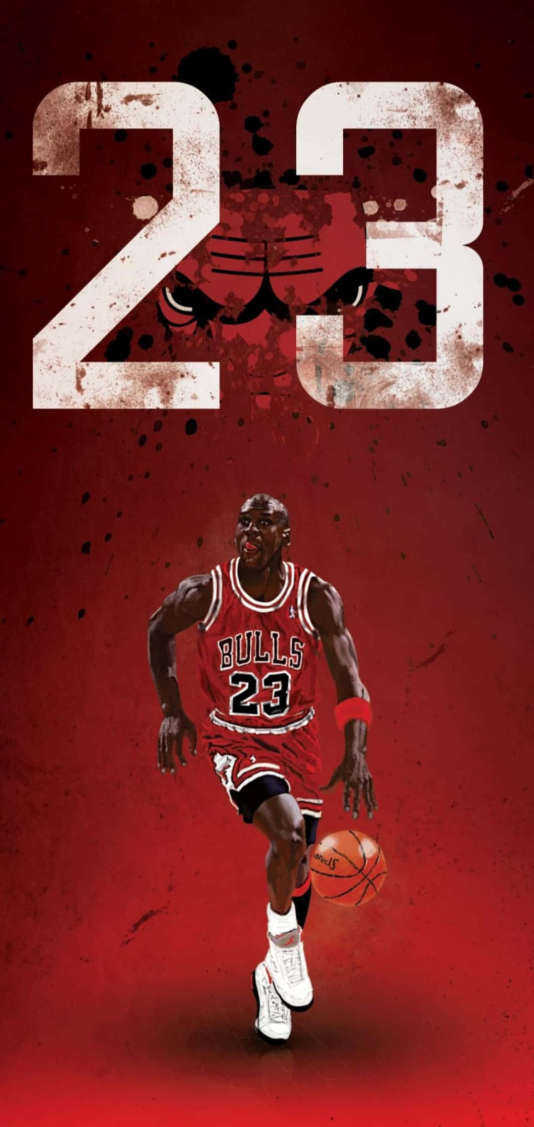 माइकल जॉर्डन ने 1998 NBA फाइनल में यूटा जैज़ के खिलाफ गेम-विनिंग शॉट के बाद अपनी जर्सी उठाई। वॉलपेपर