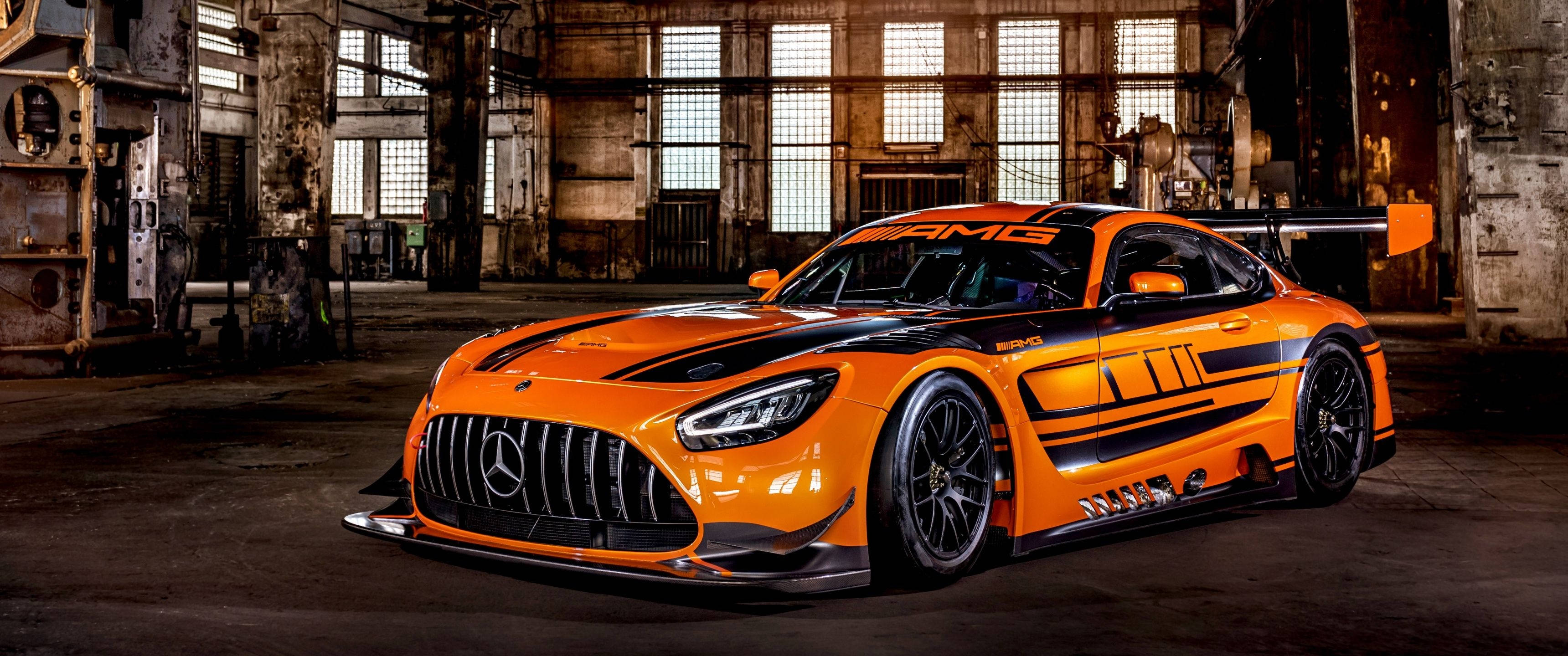 3440x1440 कार मर्सिडीज-AMG GT3 वॉलपेपर
