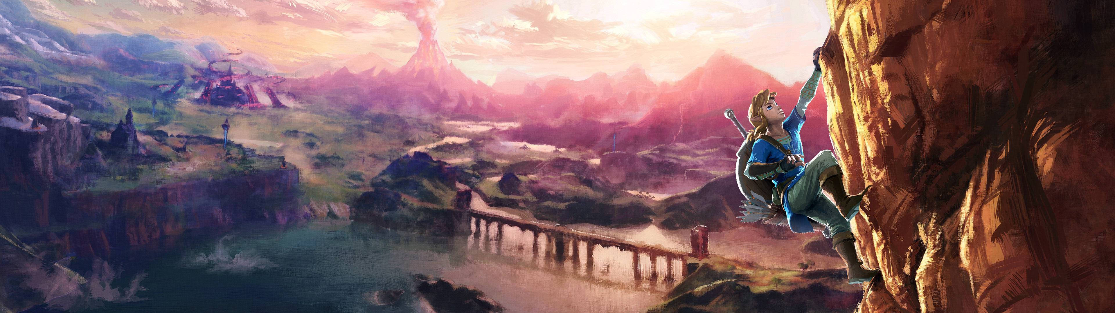 3840x1080 4K लिंक TLOZ वॉलपेपर