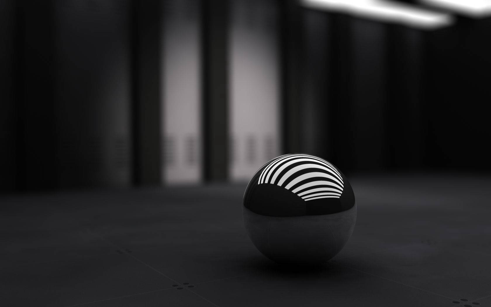 यह 3D काला और सफेद गोला एक ड्रीम कैचर के 3D प्रतिनिधित्व जैसा दिखता है। वॉलपेपर