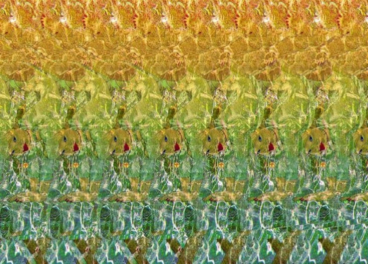 समर मरमेड मैजिक आई 3D स्टीरियोग्राम चित्र वॉलपेपर