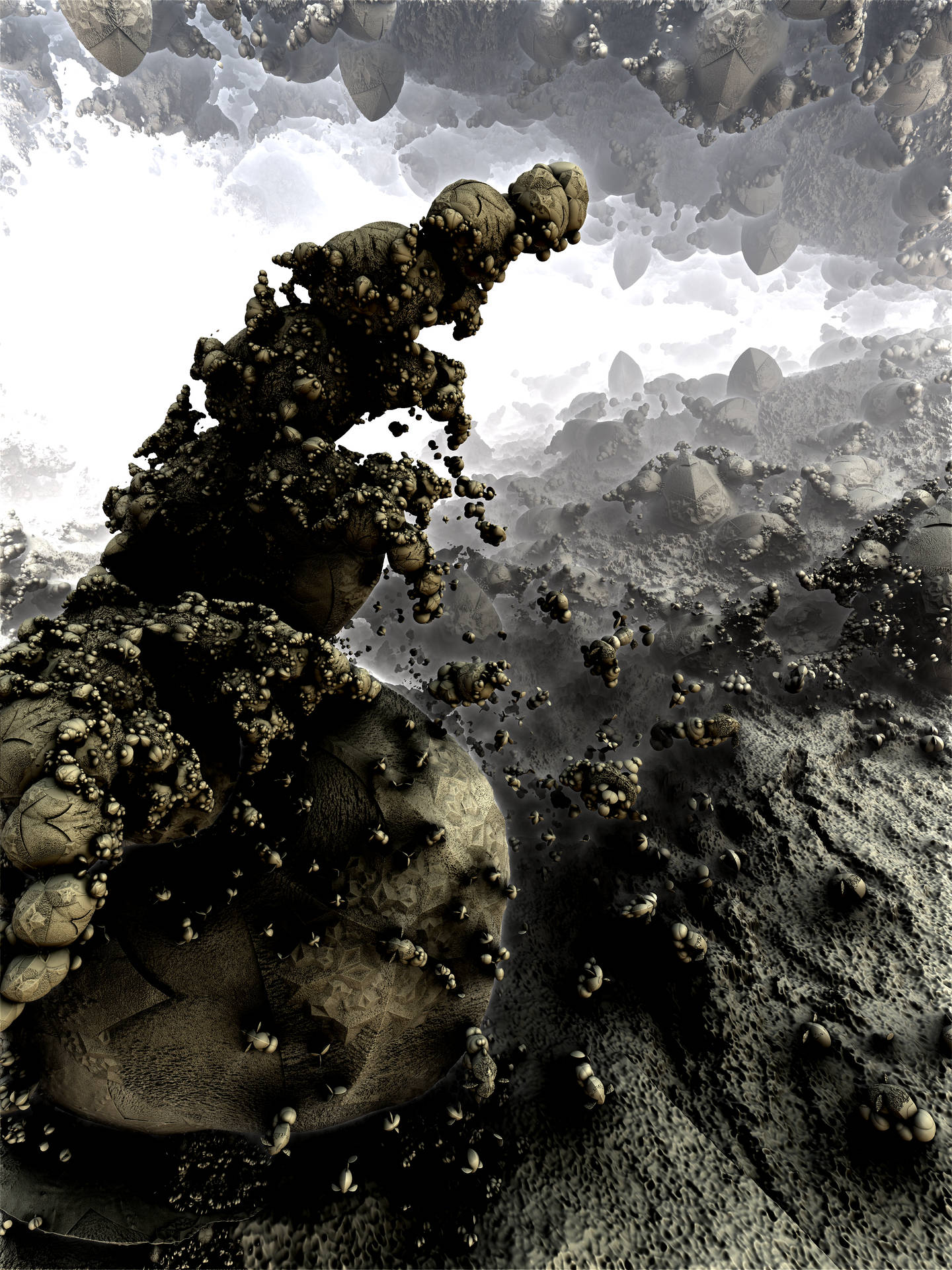 3D पत्थरों का ढेर एक चट्टानी टावर बनाता हुआ वॉलपेपर — 3डी वॉलपेपर