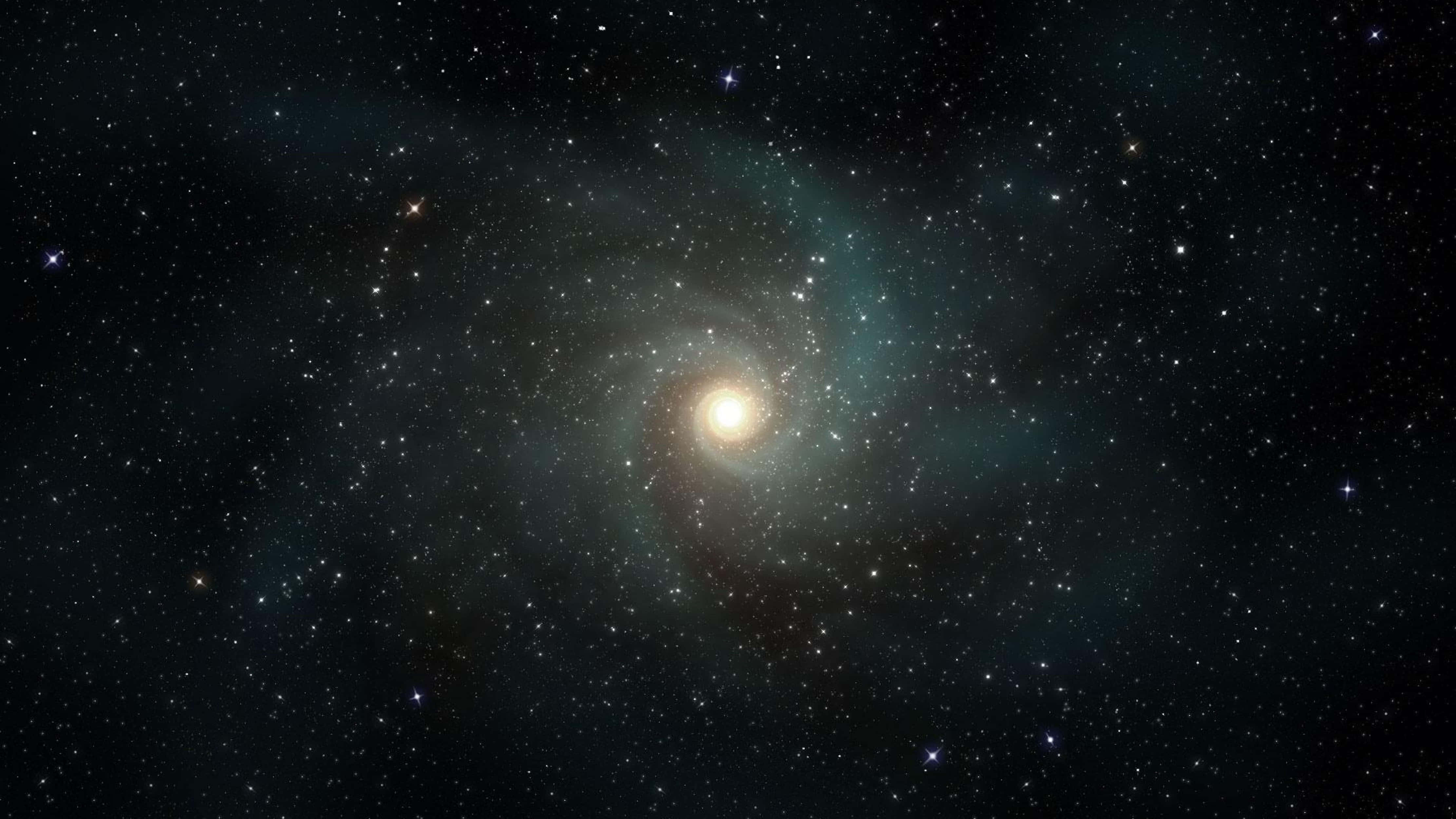 4K ब्रह्मांड अवरुद्ध सर्पिल आकाशगंगा वॉलपेपर