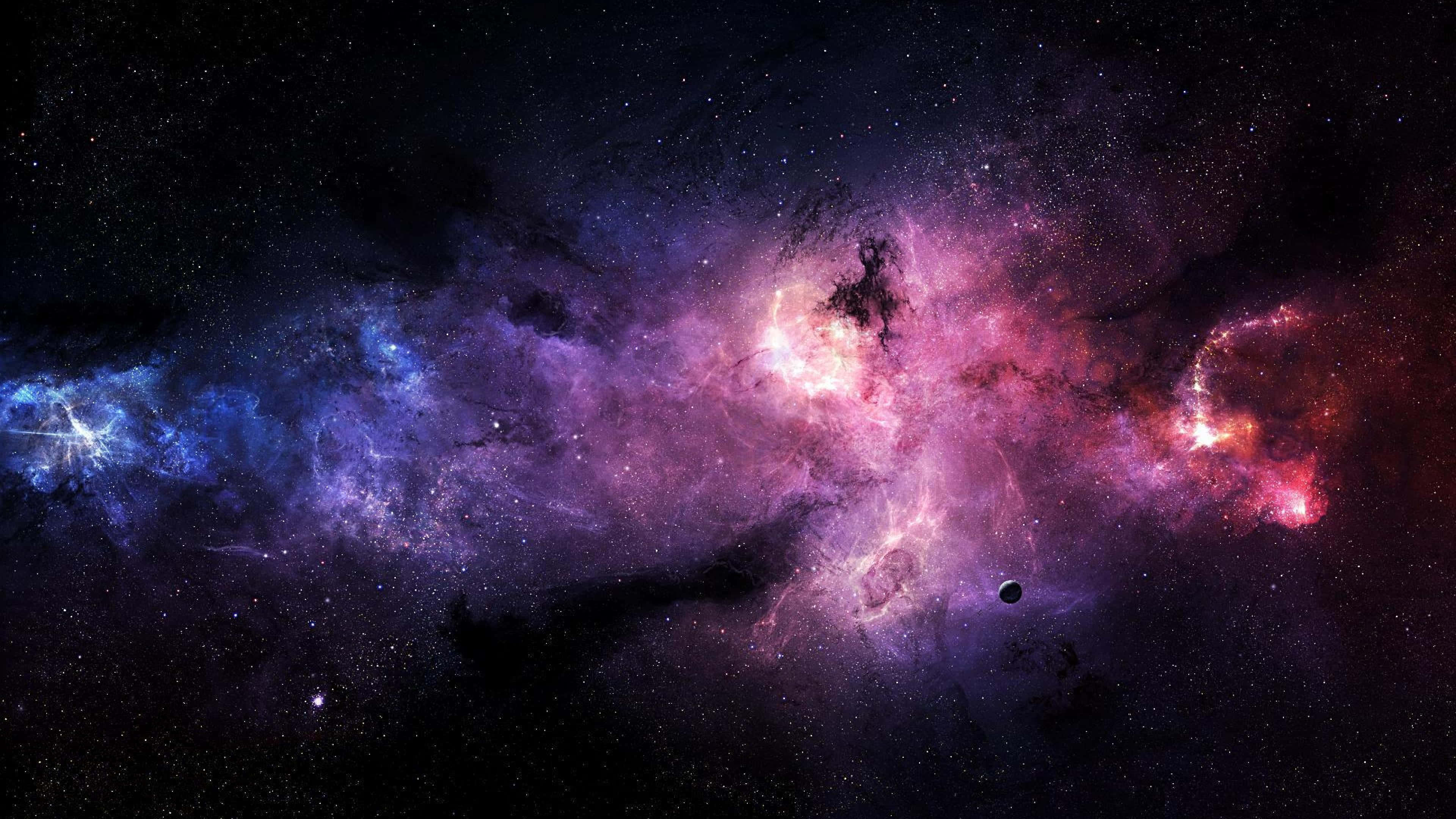 एक अलौकिक परिदृश्य, सुंदर 4K अंतरिक्ष पृष्ठभूमि। वॉलपेपर