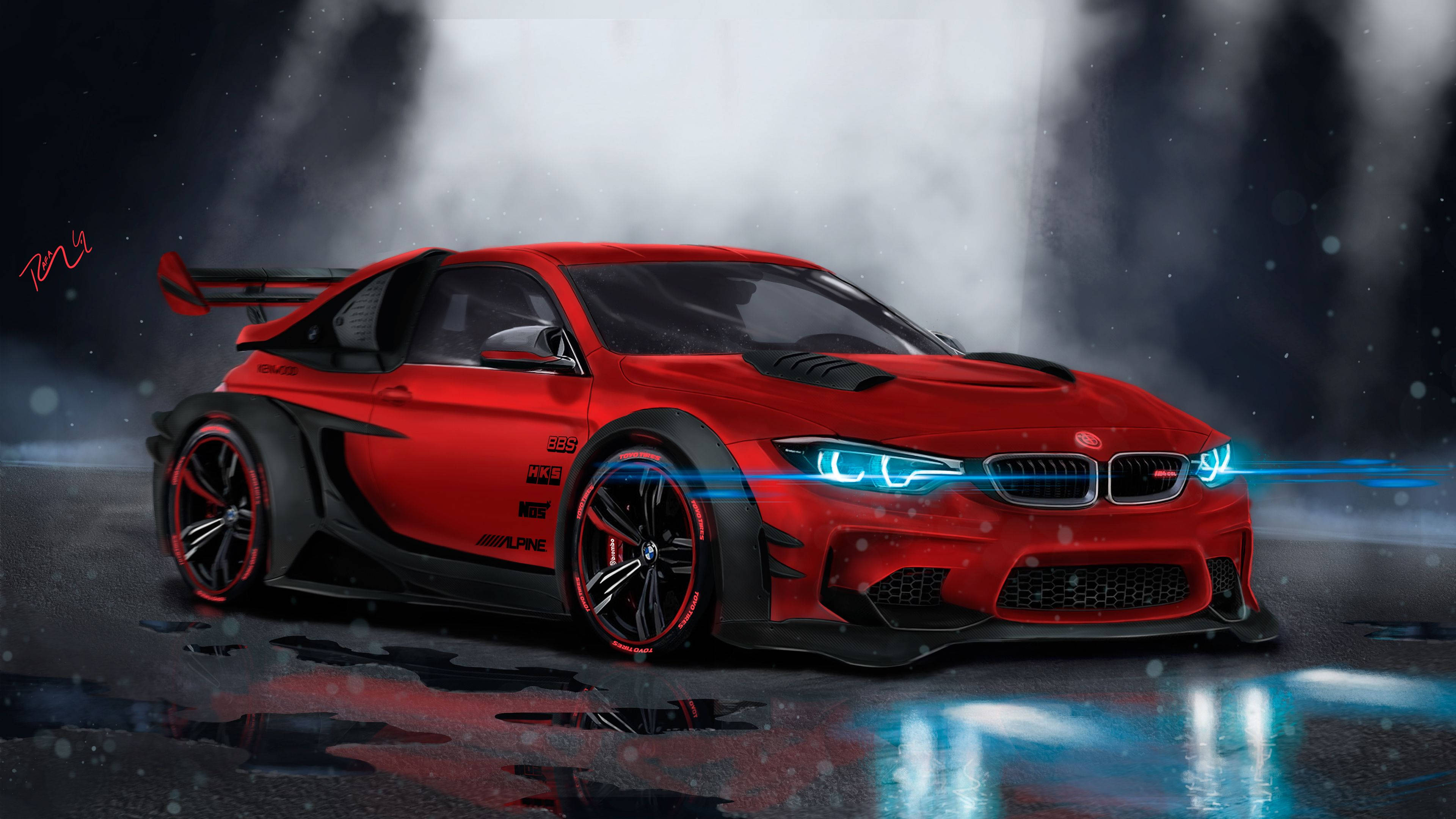 कार 4K BMW कॉन्सेप्ट आर्ट वॉलपेपर