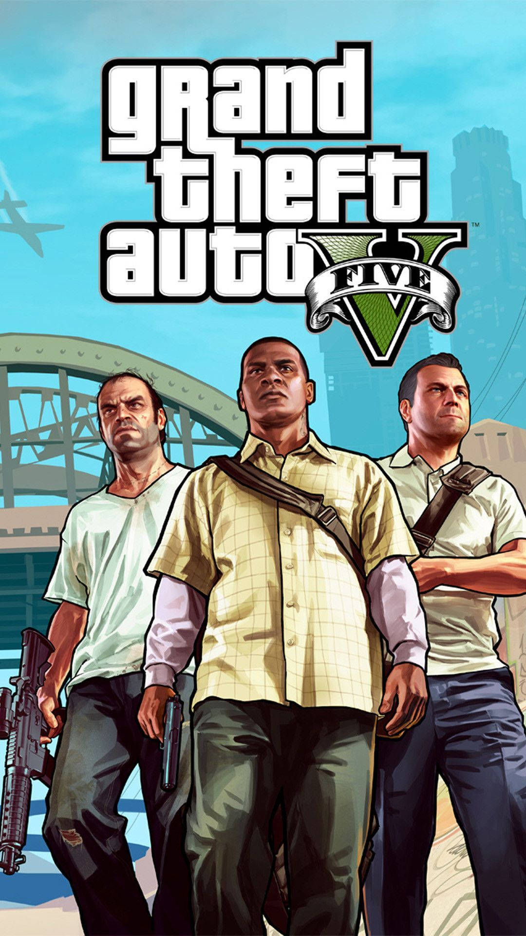 4K GTA 5 Trevor Franklin Michael फ़ोन बैकग्राउंड वॉलपेपर