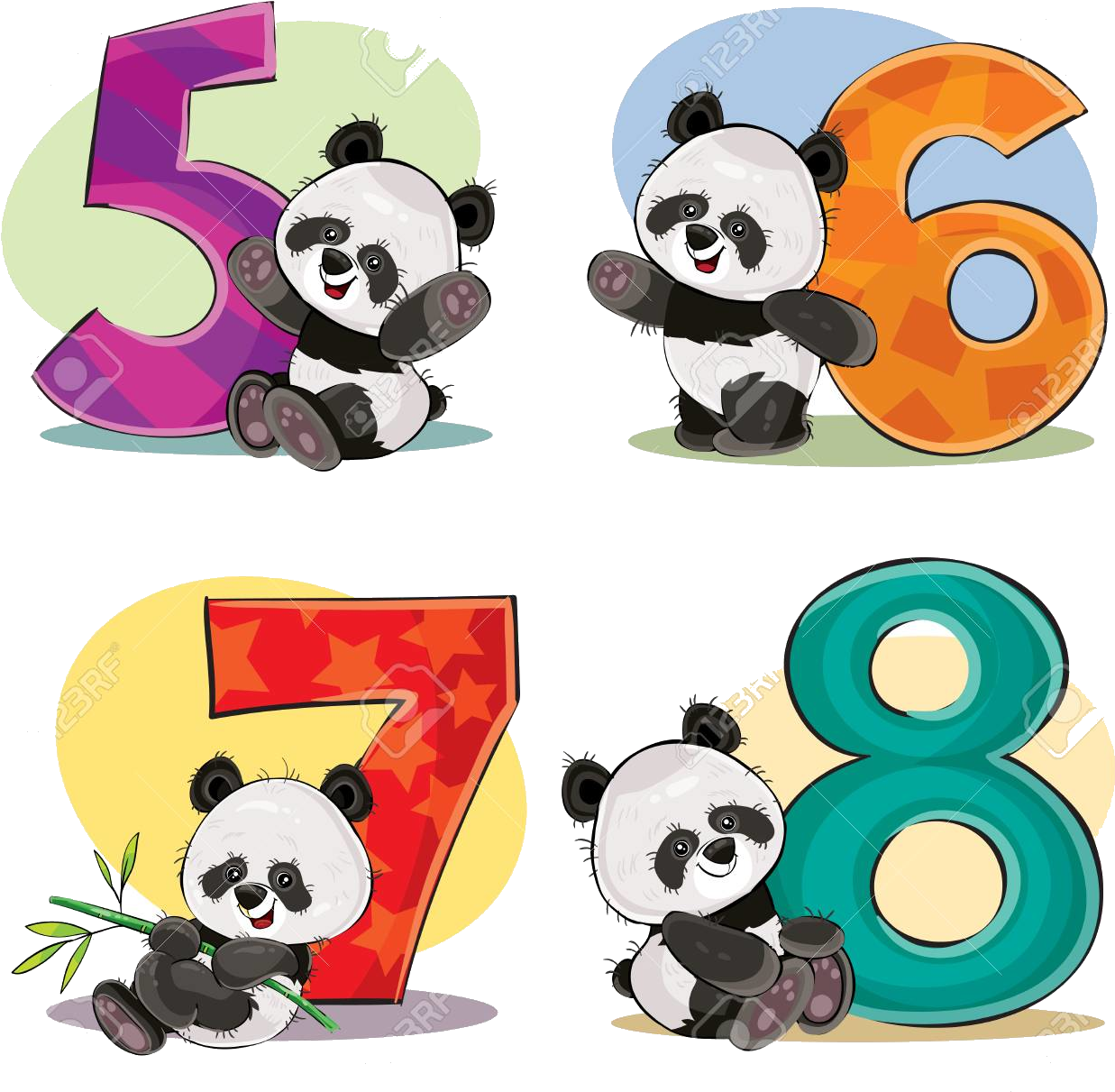 पांडा_अंक_5_से_8 वॉलपेपर