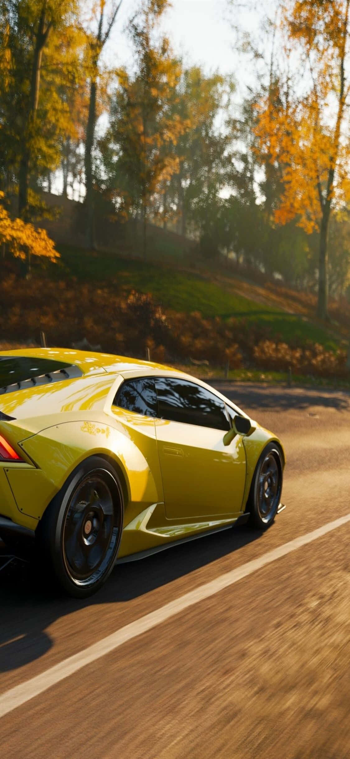 गोल्डन Lamborghini Huracan iPhone X Forza Motorsport 7 बैकग्राउंड वॉलपेपर