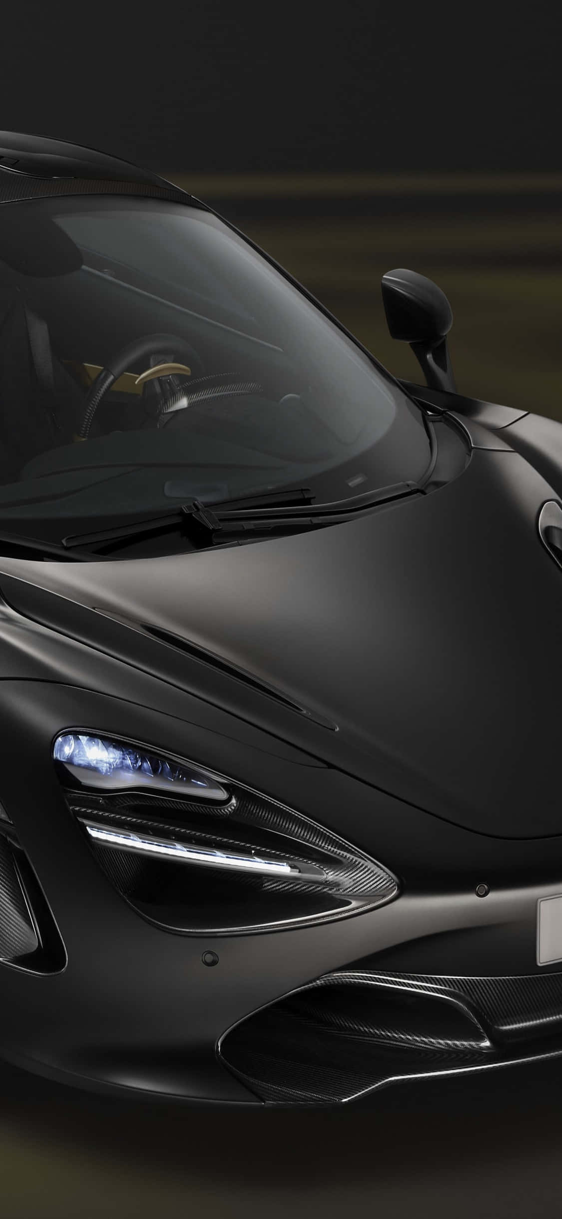 आईफोन एक्स मैकलारेन 720s काली पृष्ठभूमि वॉलपेपर