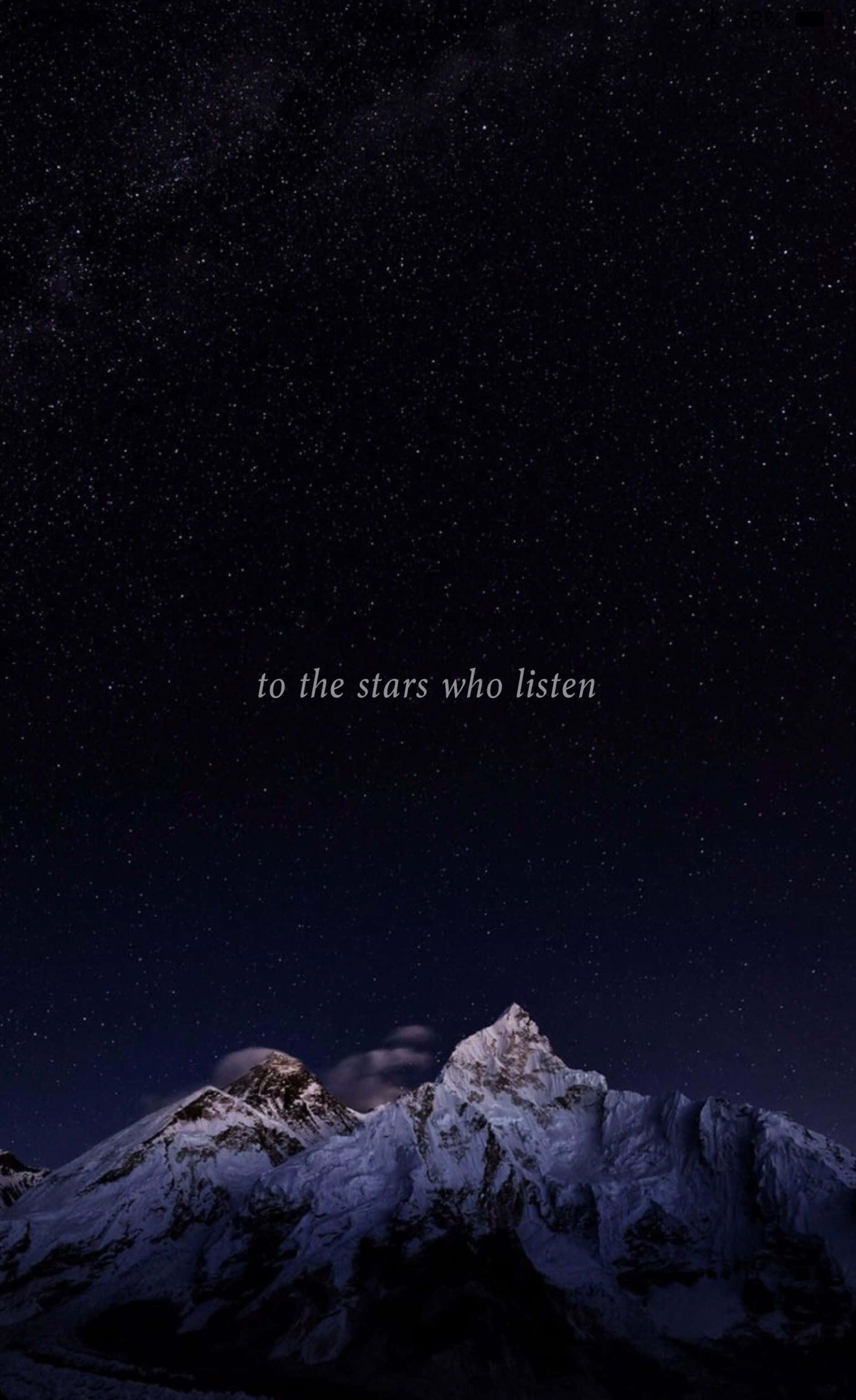 ACOTAR उद्धरण अंधेरा बर्फीला पहाड़ वॉलपेपर