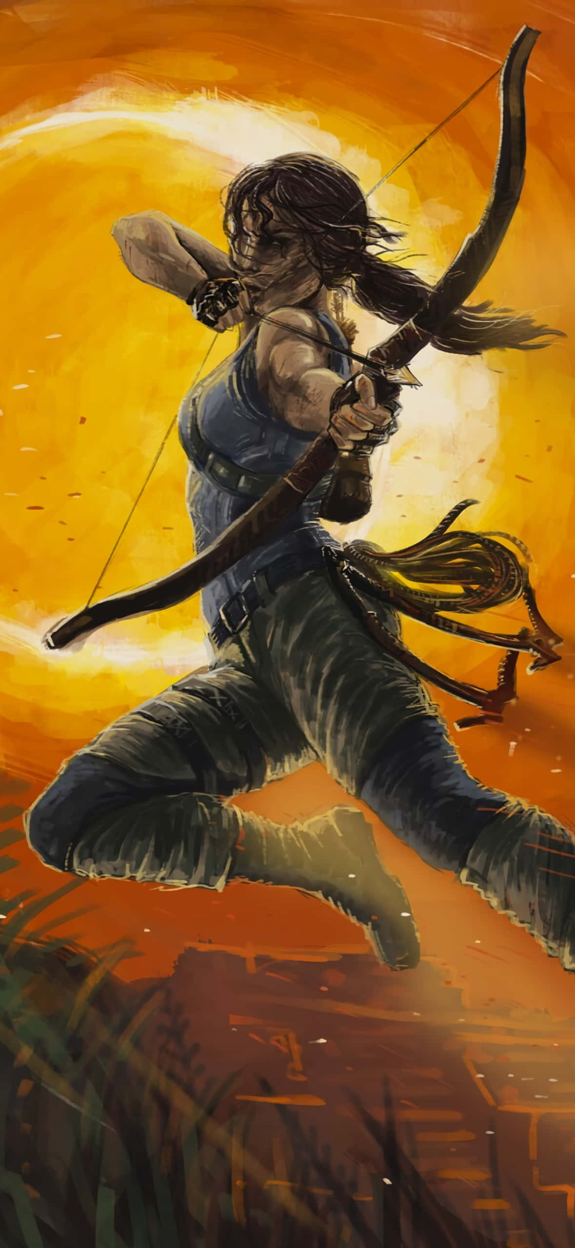 Android Rise Of The Tomb Raider पृष्ठभूमि धनुष वॉलपेपर