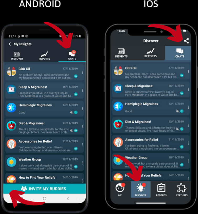 Androidvsi ओएस ऐप इंटरफ़ेस तुलना वॉलपेपर