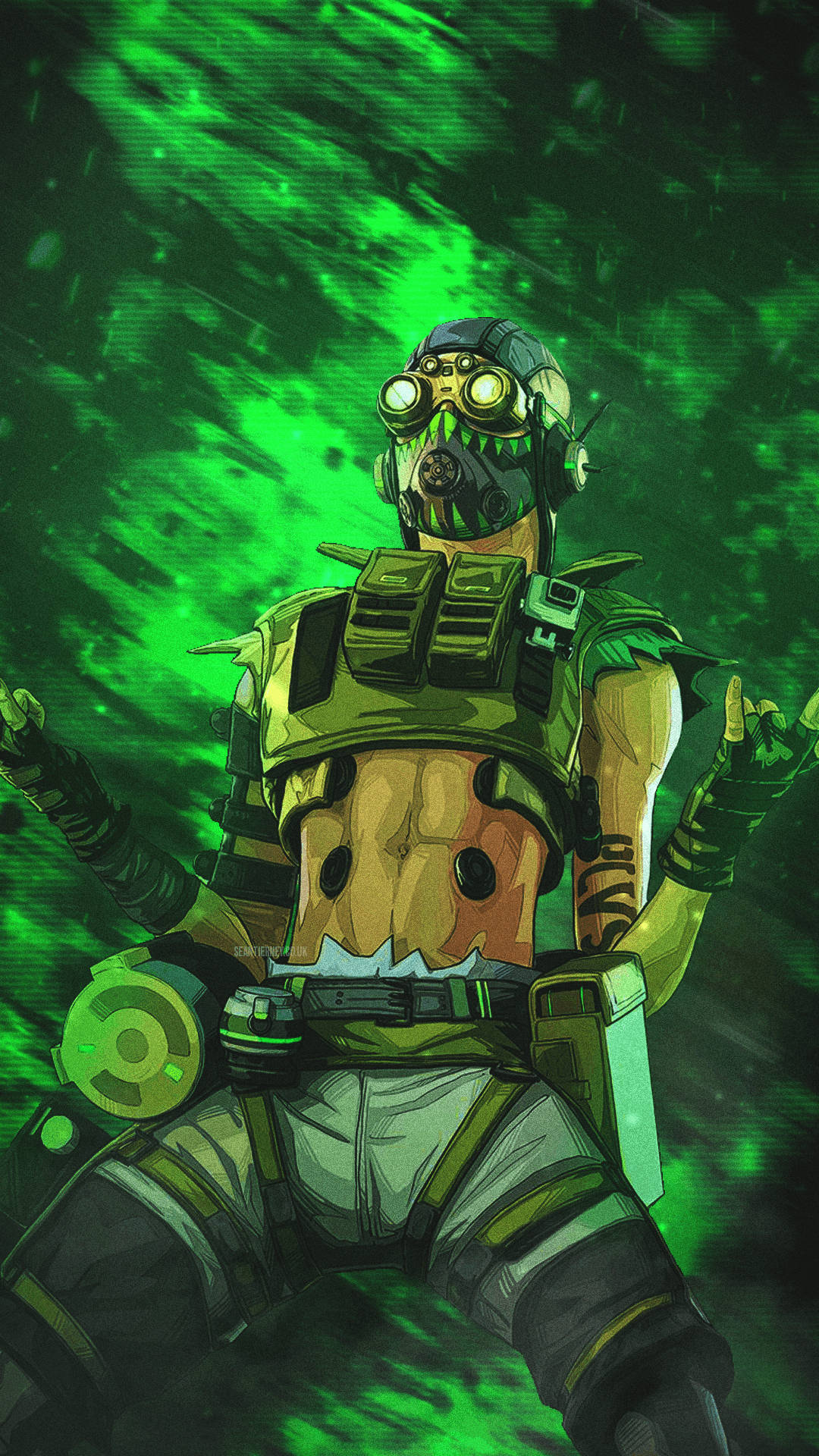 Apex Legends Octane ग्रीन थीम्ड वॉलपेपर