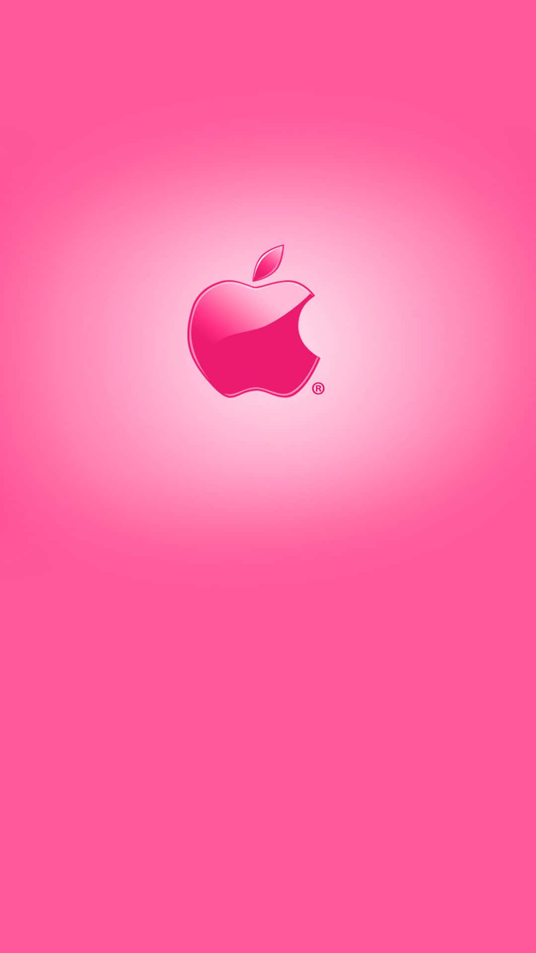 चमकदार गुलाबी लोगो वाला अद्भुत Apple HD iPhone वॉलपेपर