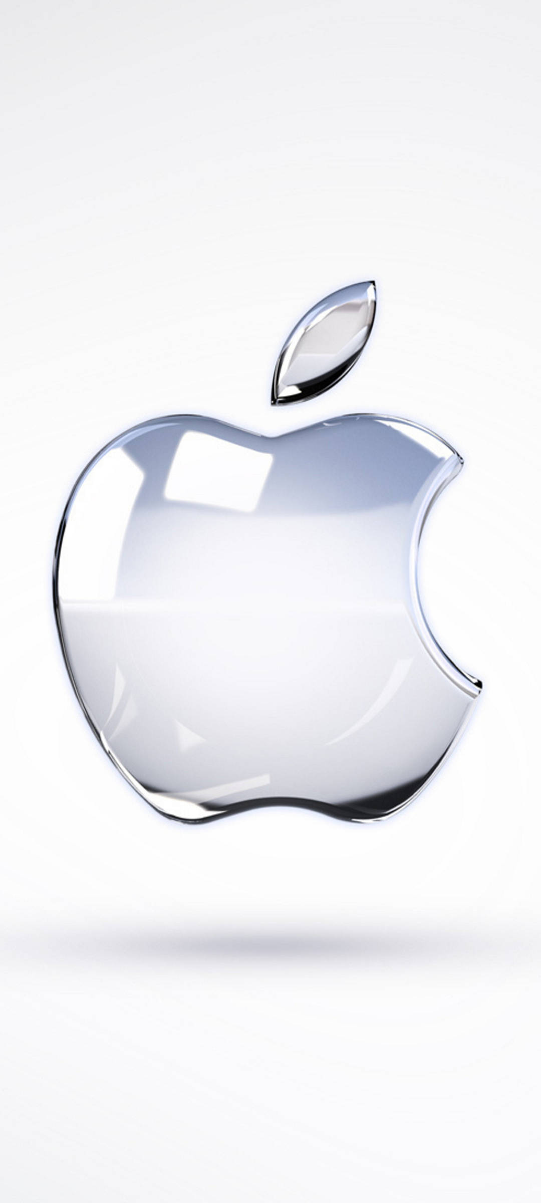सफेद चांदी के Apple लोगो के साथ iPhone वॉलपेपर