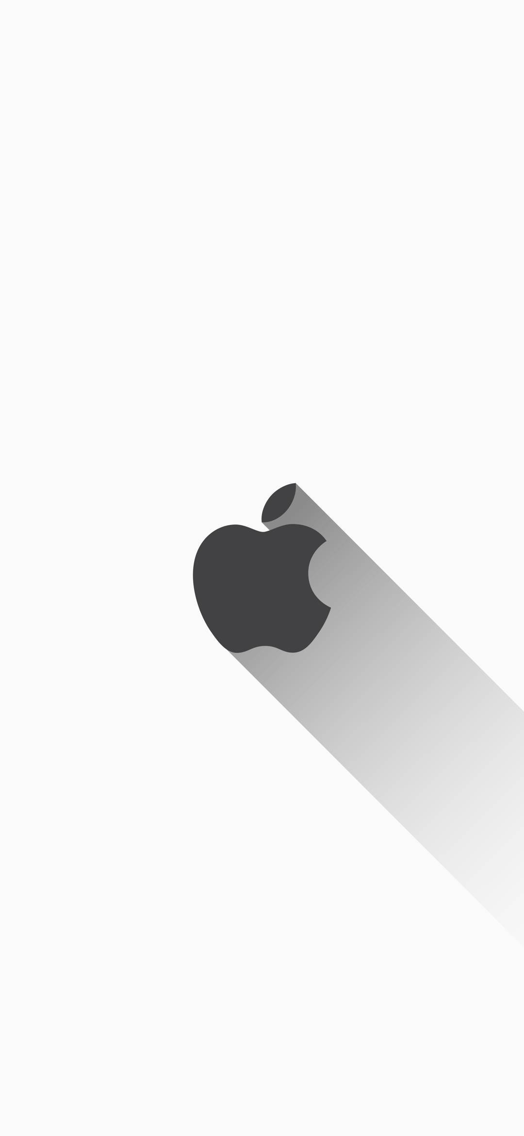 Apple लोगो के साथ सफेद iPhone वॉलपेपर