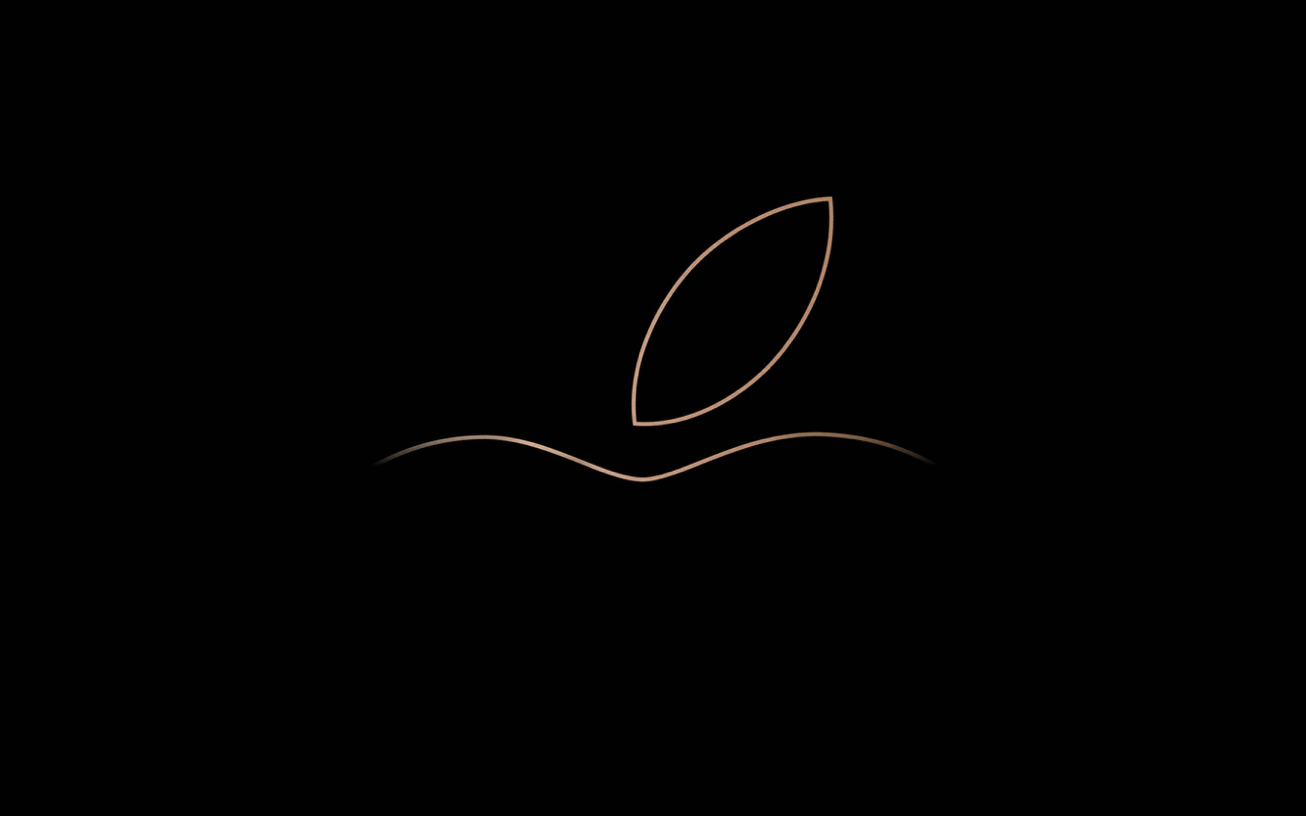 Apple लोगो आउटलाइन MacBook Air वॉलपेपर