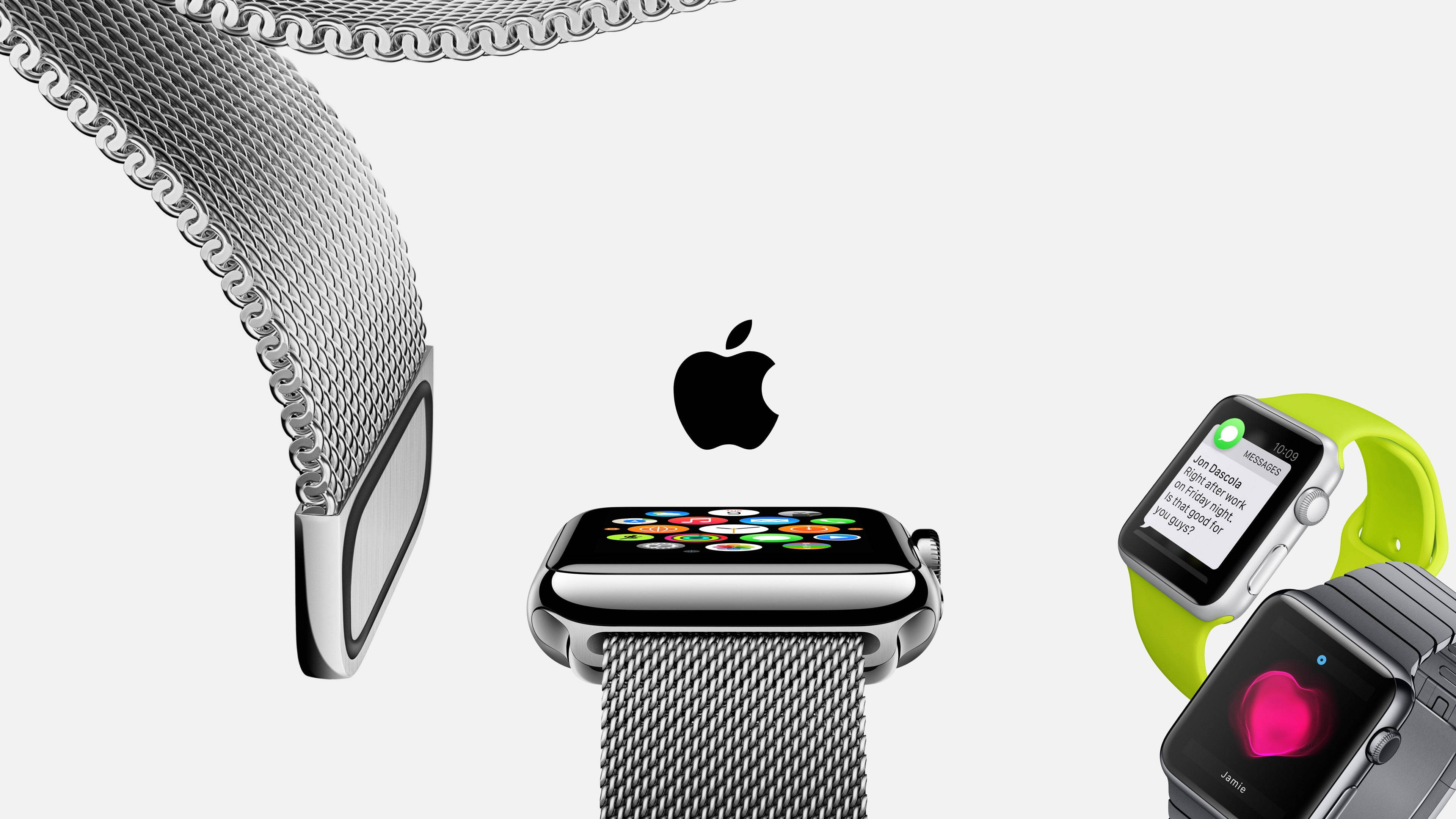 Apple Watch क्रोम्ड मेटल मेश स्ट्रैप वॉलपेपर