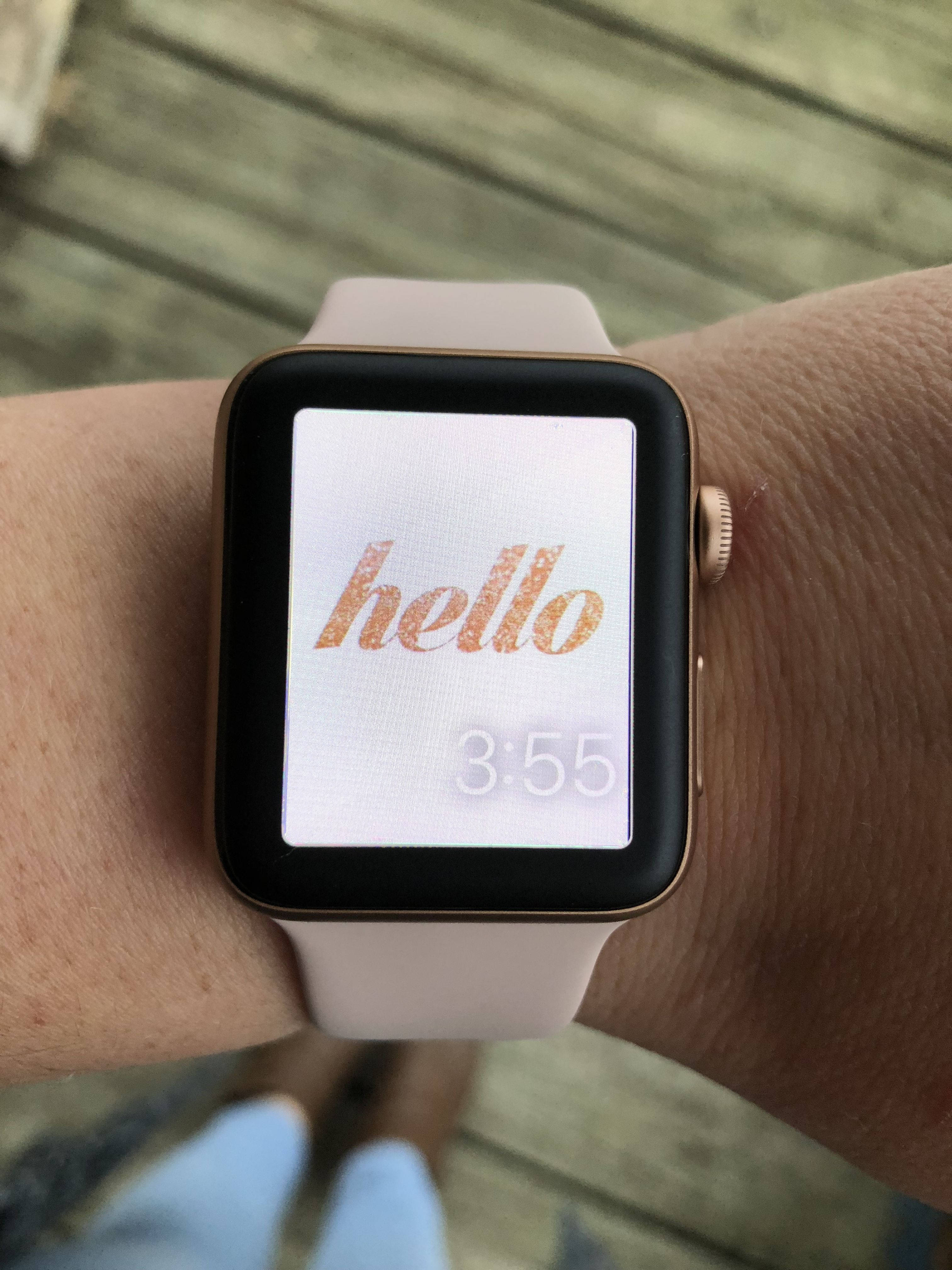 Apple Watch ग्लिटर हैलो डायल वॉलपेपर