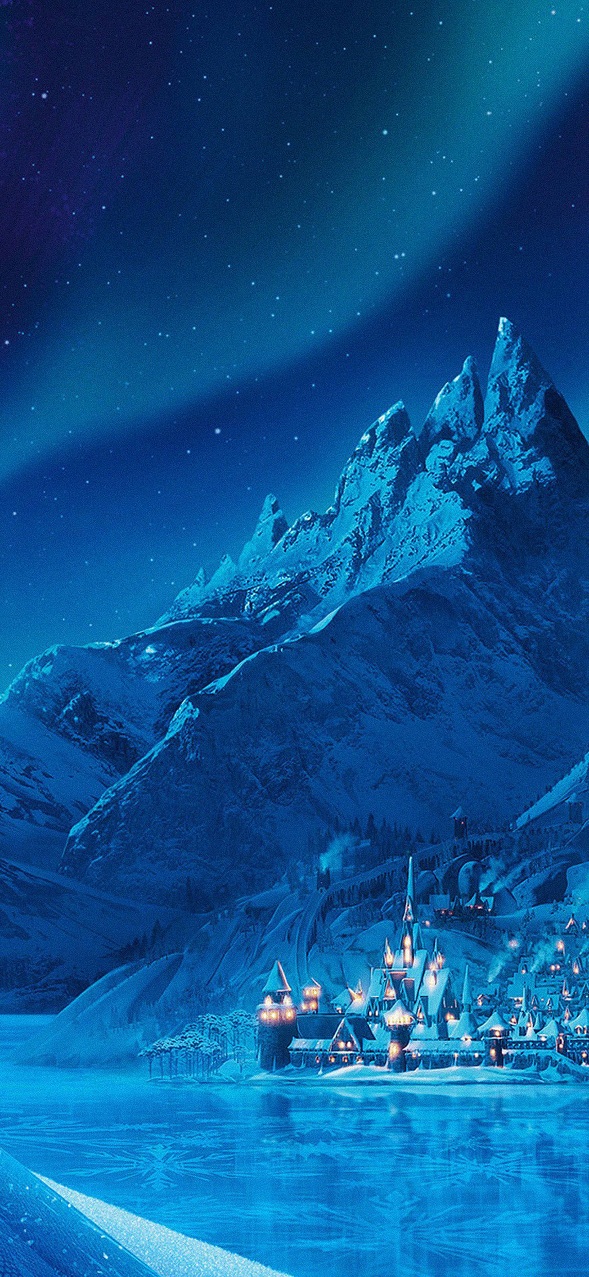 Arendelle जमा हुआ महल पर्वत वॉलपेपर