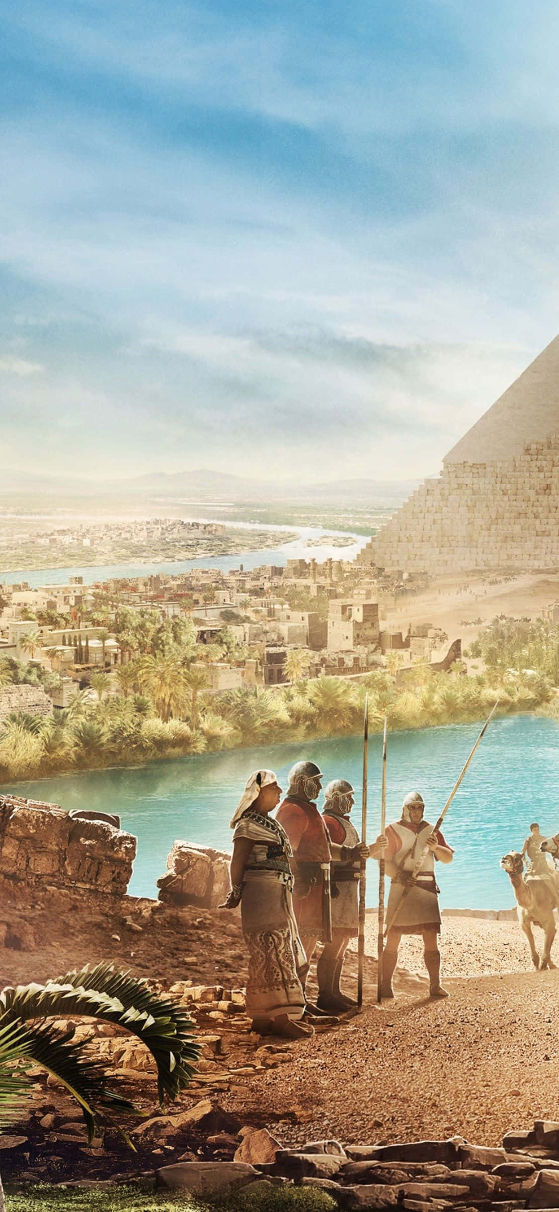 Assassin's Creed Origins में iPhone X के साथ निडर होकर प्रहार करें वॉलपेपर