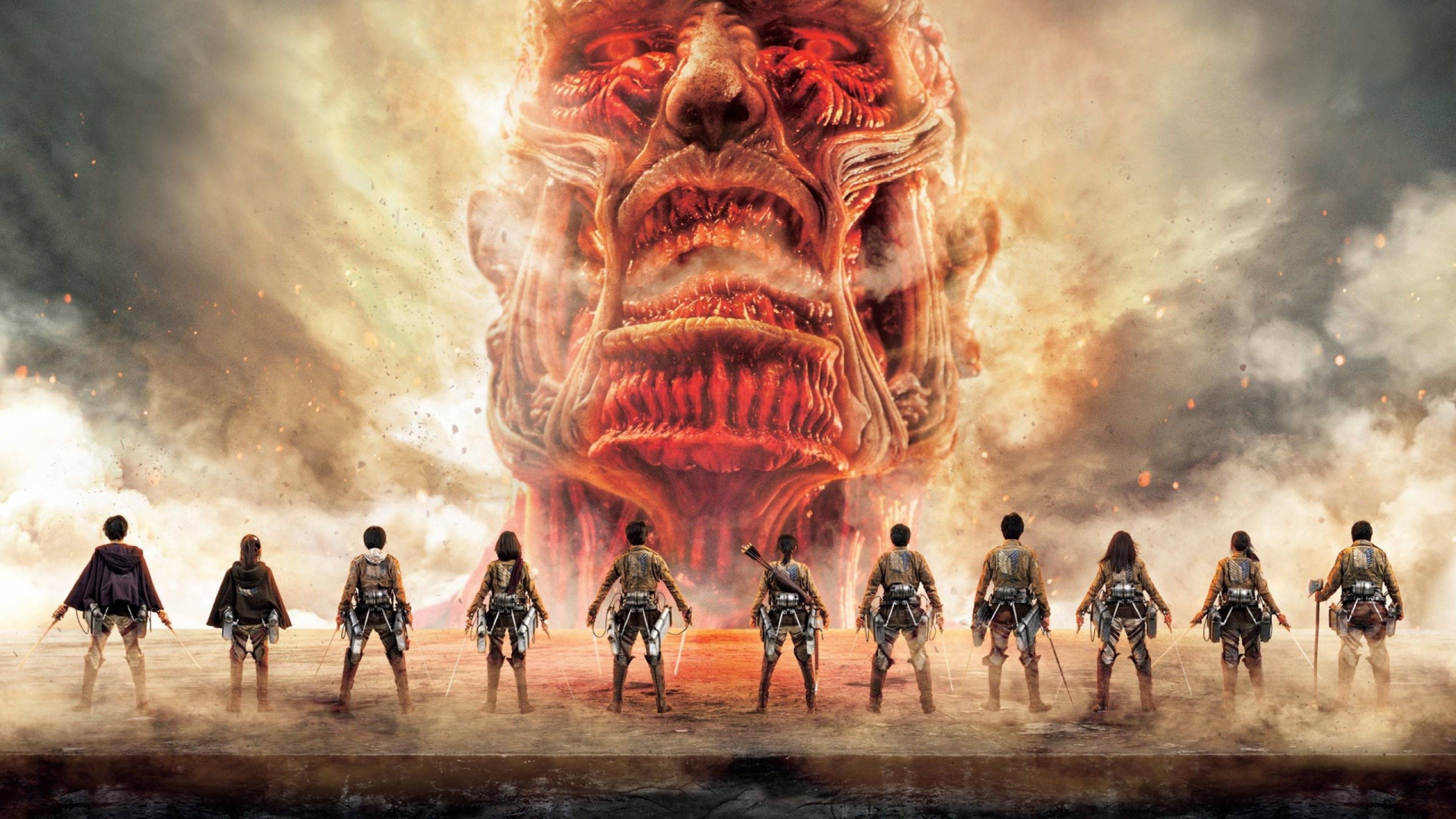 Attack On Titans 4K टाइटन का चेहरा वॉलपेपर