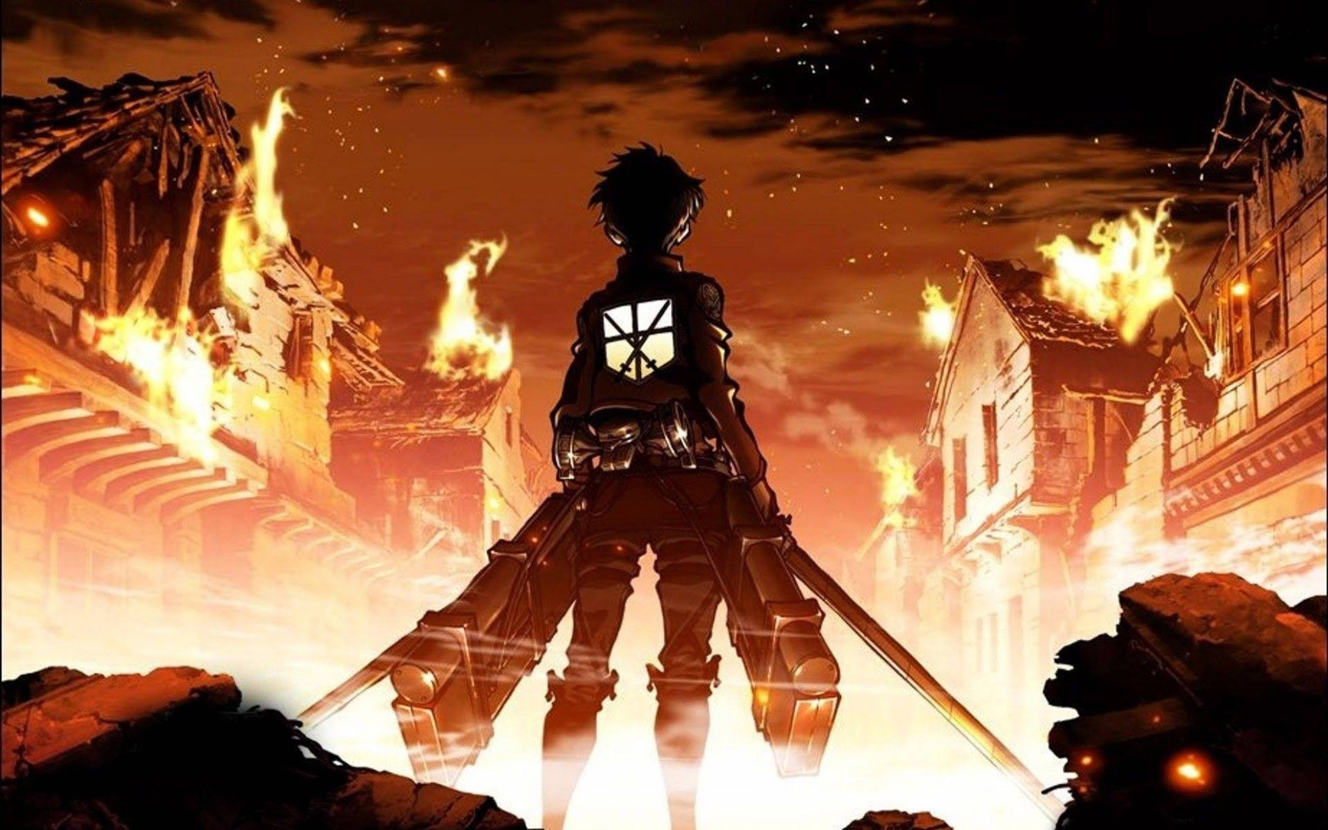 Attack On Titans 4K शिगांशिना जिला वॉलपेपर