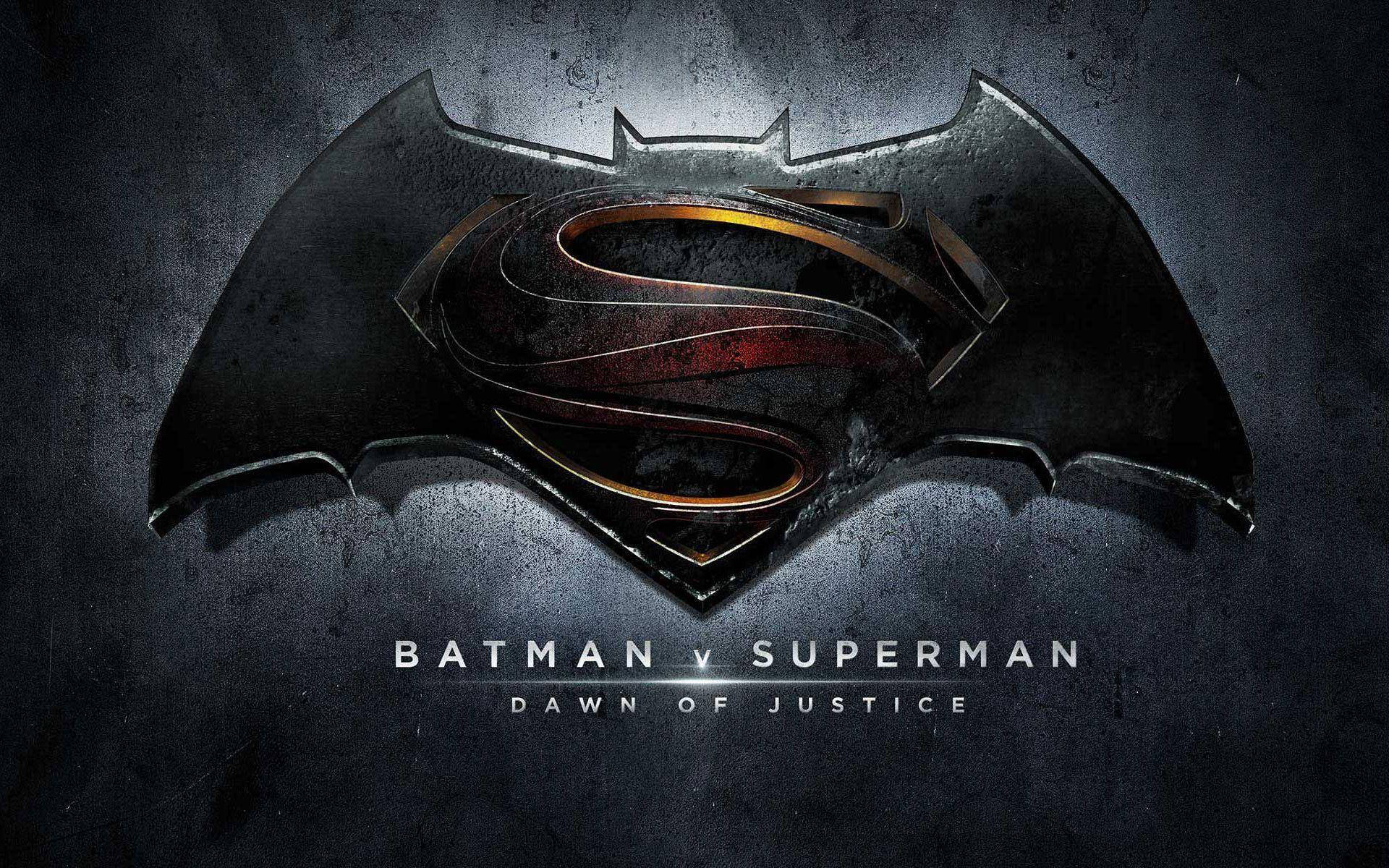 Batman V Superman डॉन ऑफ जस्टिस का संयुक्त लोगो वॉलपेपर