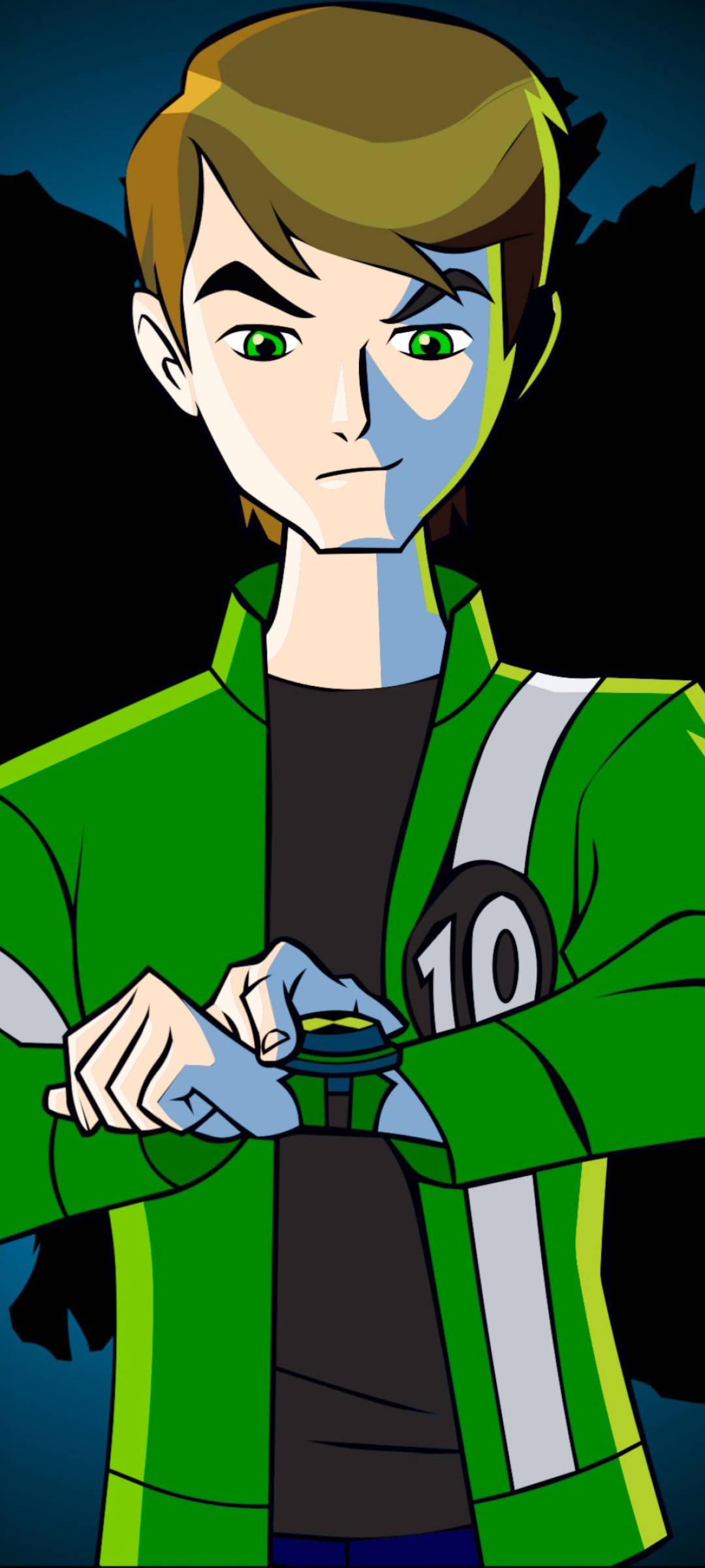 Ben 10 ओम्निट्रिक्स को नीचे देखते हुए वॉलपेपर