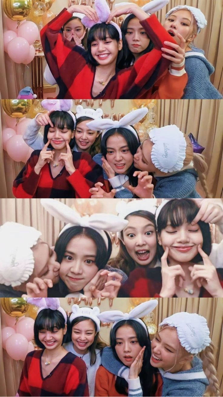 Blackpink प्यारी ग्रुप फोटो VLIVE वॉलपेपर