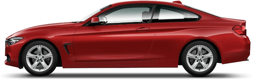 लाल BMW 4 सीरीज कूपे साइड व्यू वॉलपेपर