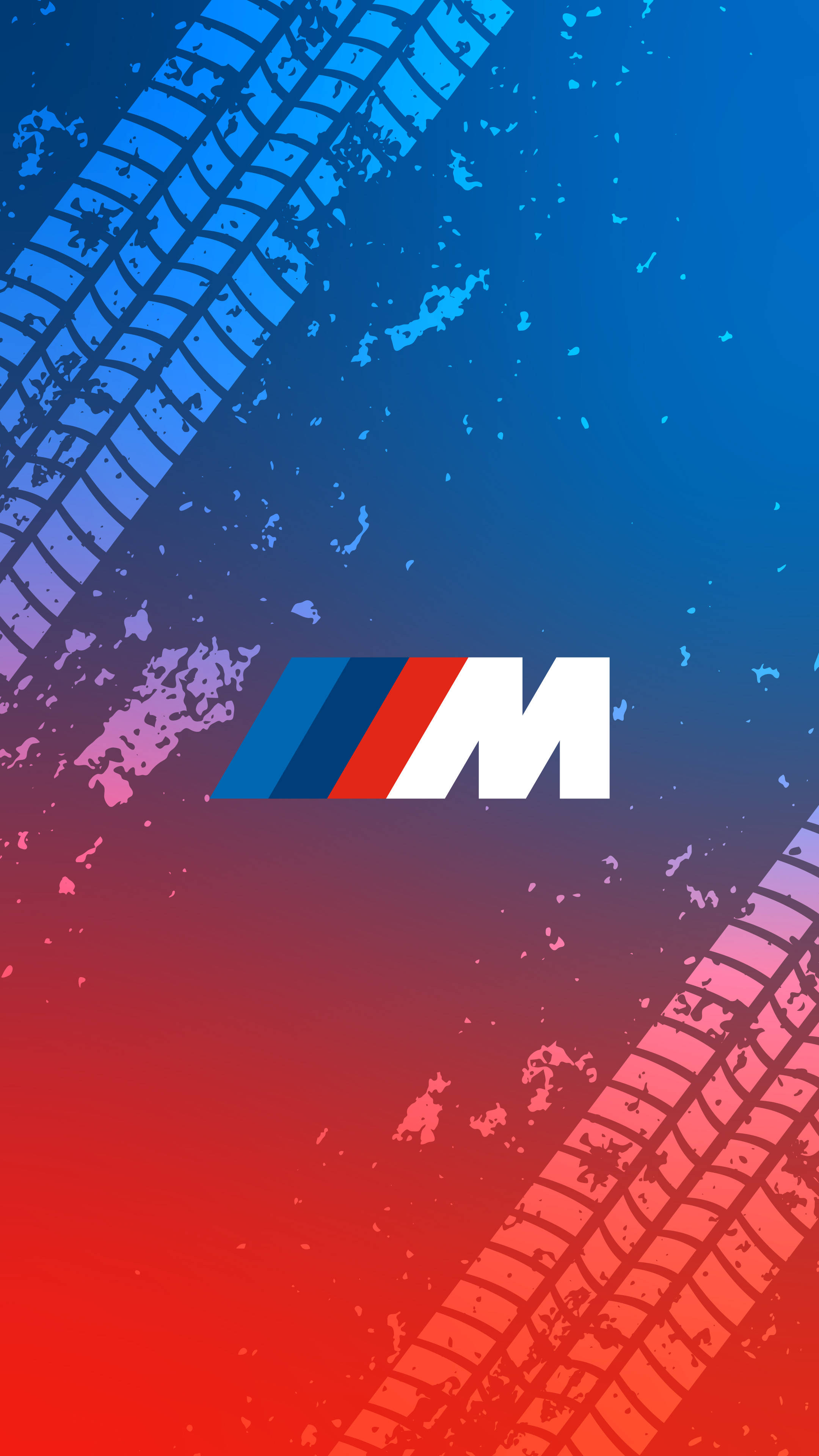 टायर मार्क्स BMW M लोगो वॉलपेपर