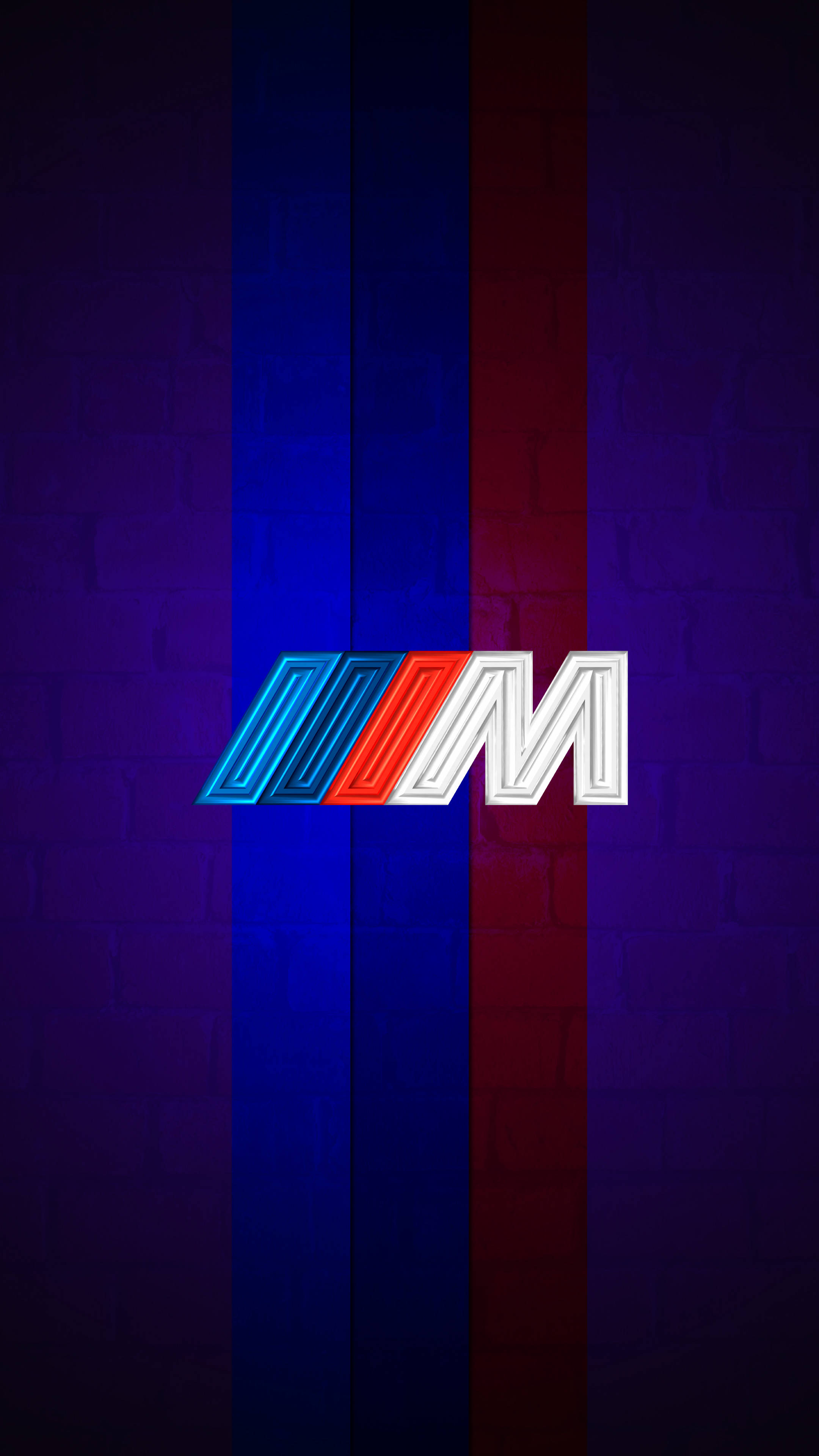 बैंगनी धारियों वाला BMW M लोगो वॉलपेपर
