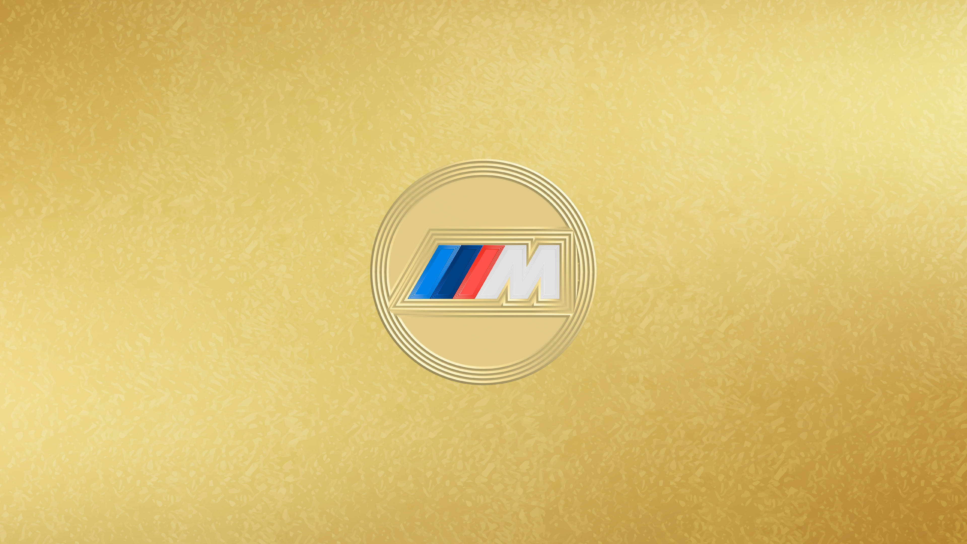 BMW M लोगो गोल्डन वॉलपेपर