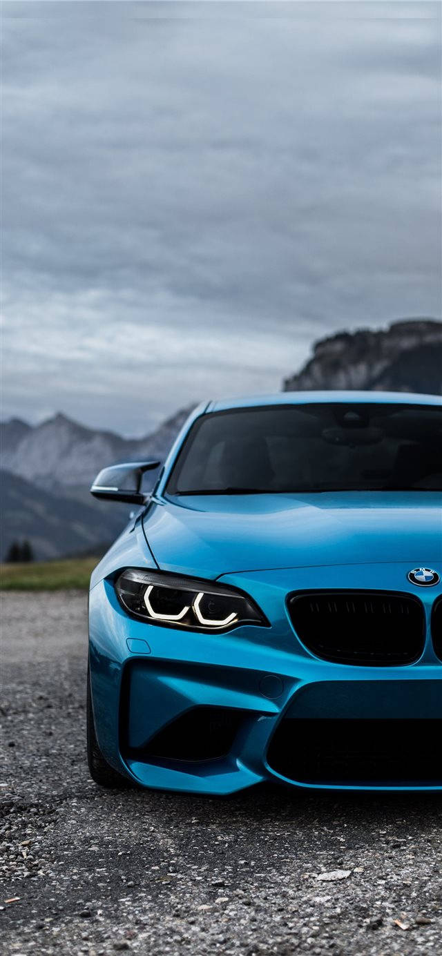 नीला BMW M2 iPhone कार वॉलपेपर