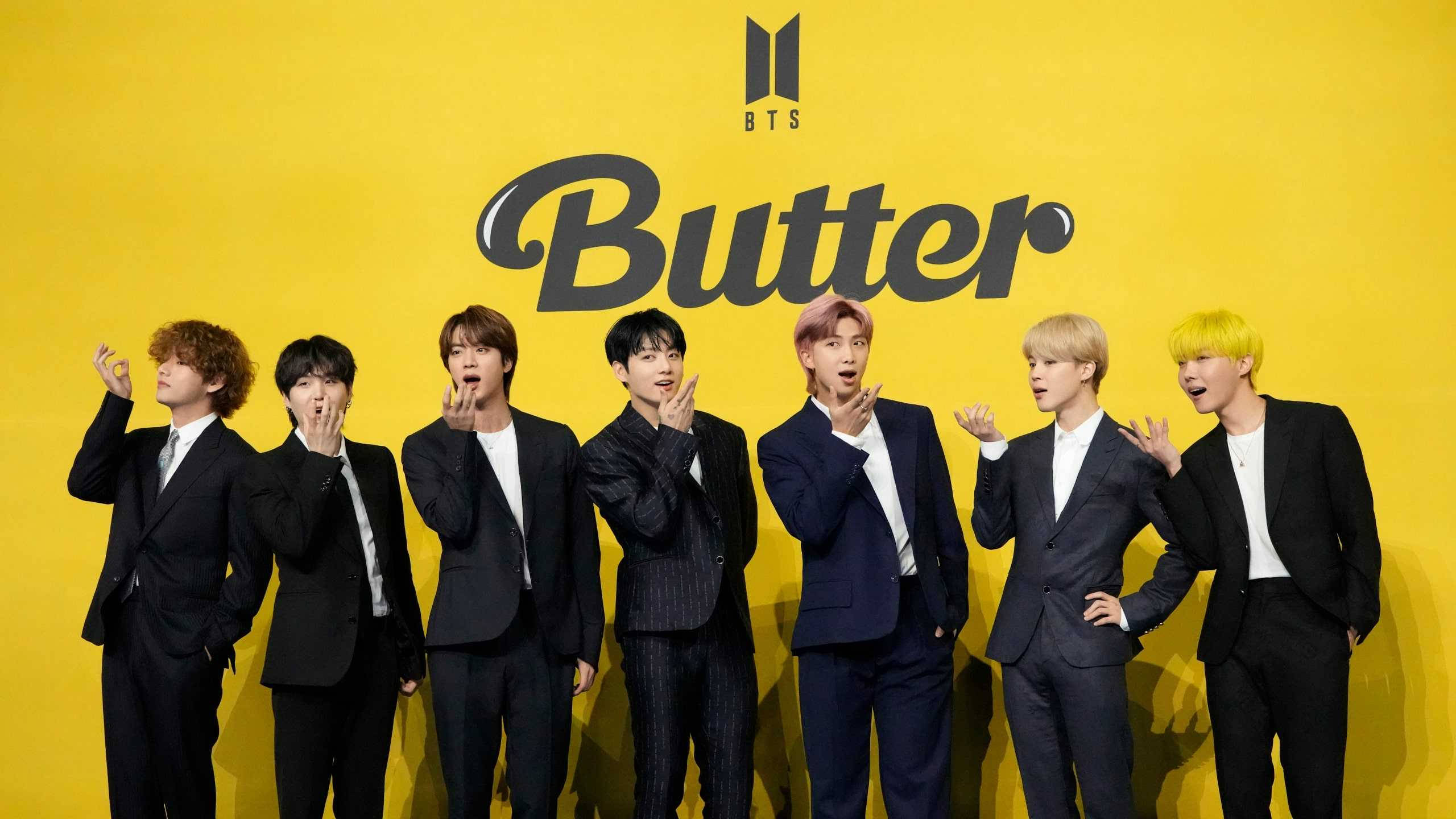 BTS बटर पोस्टर डेस्कटॉप वॉलपेपर