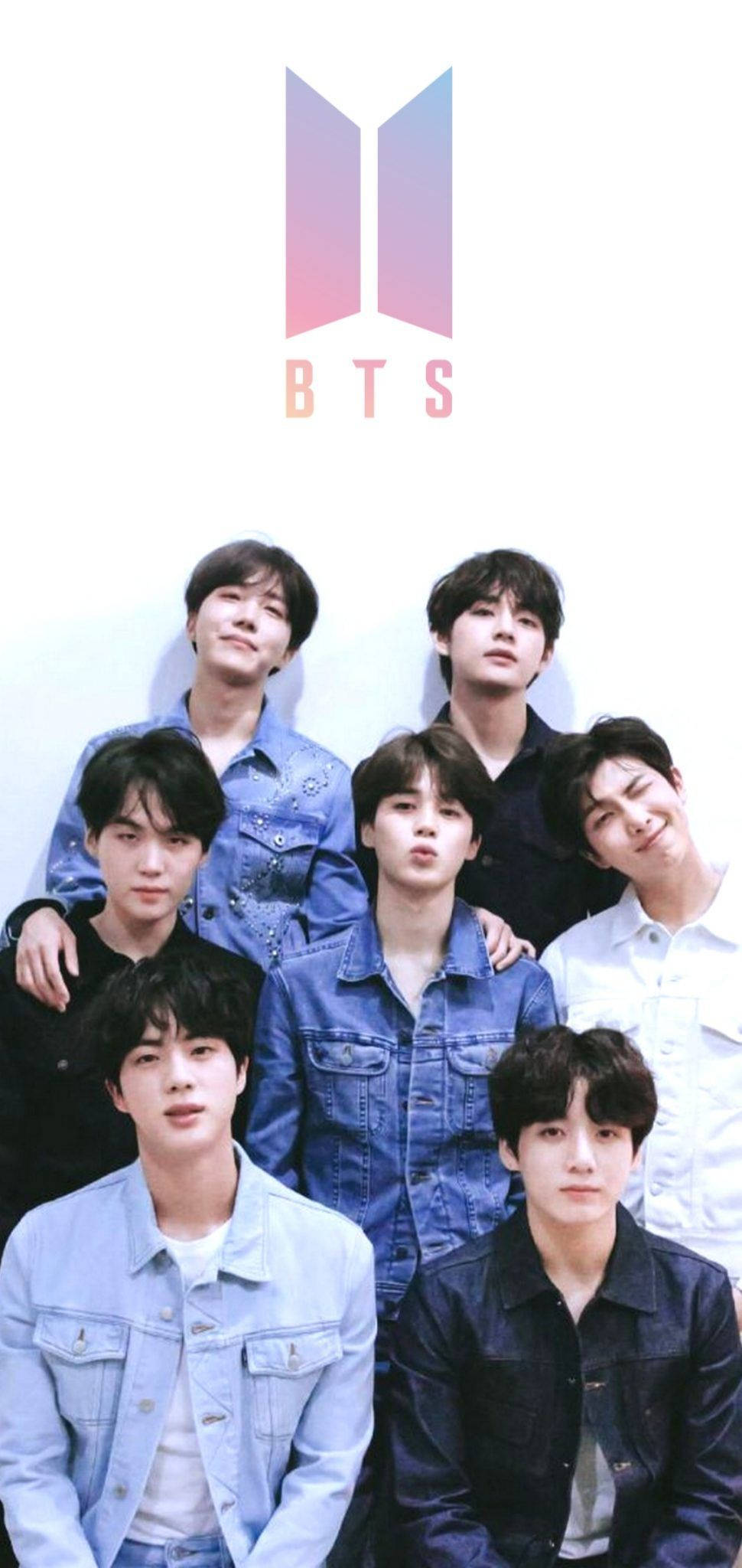 BTS समूह लोगो के साथ वॉलपेपर