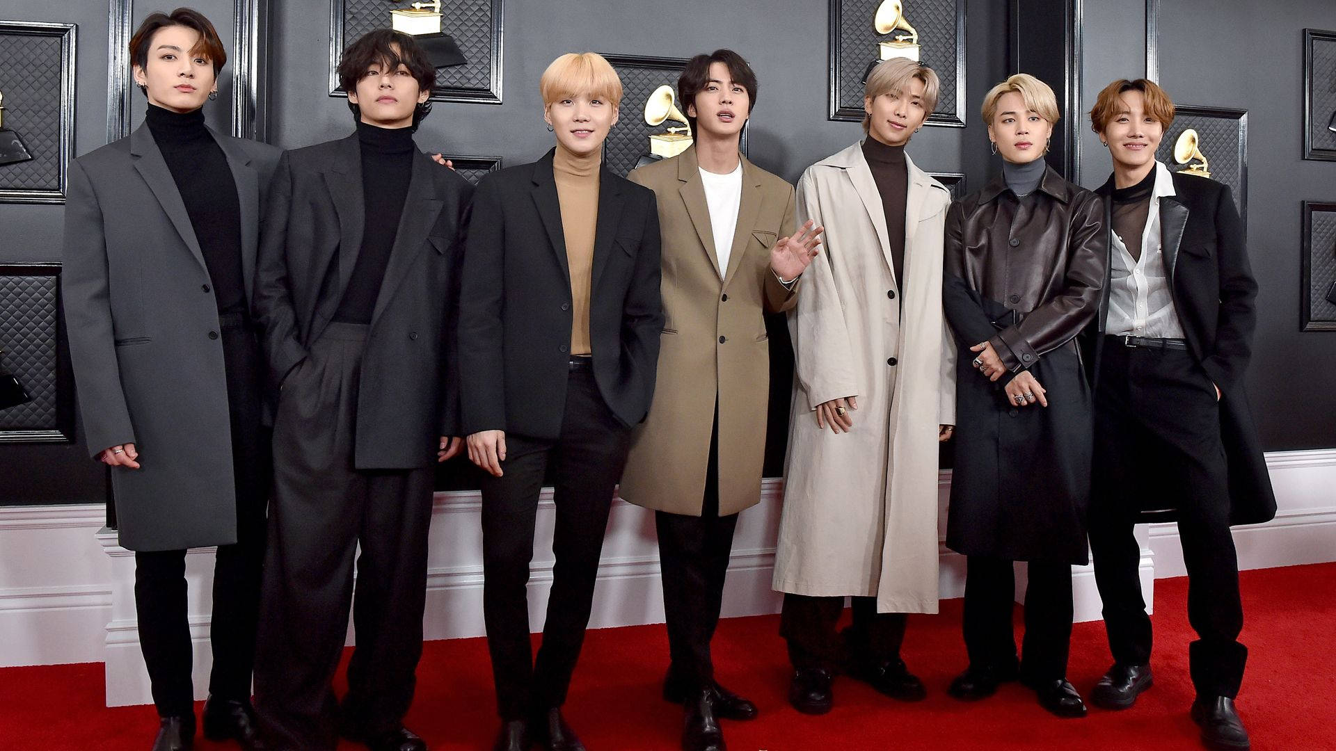 BTS रेड कार्पेट डेस्कटॉप वॉलपेपर