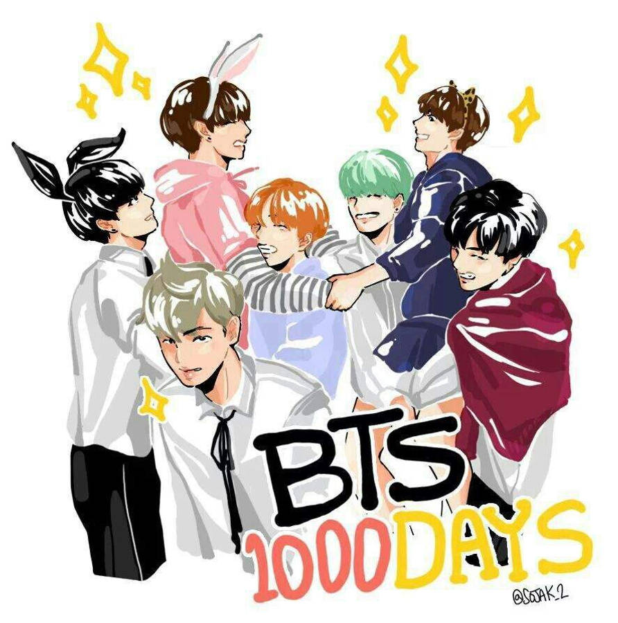 BTS Anime 1000 दिन वॉलपेपर