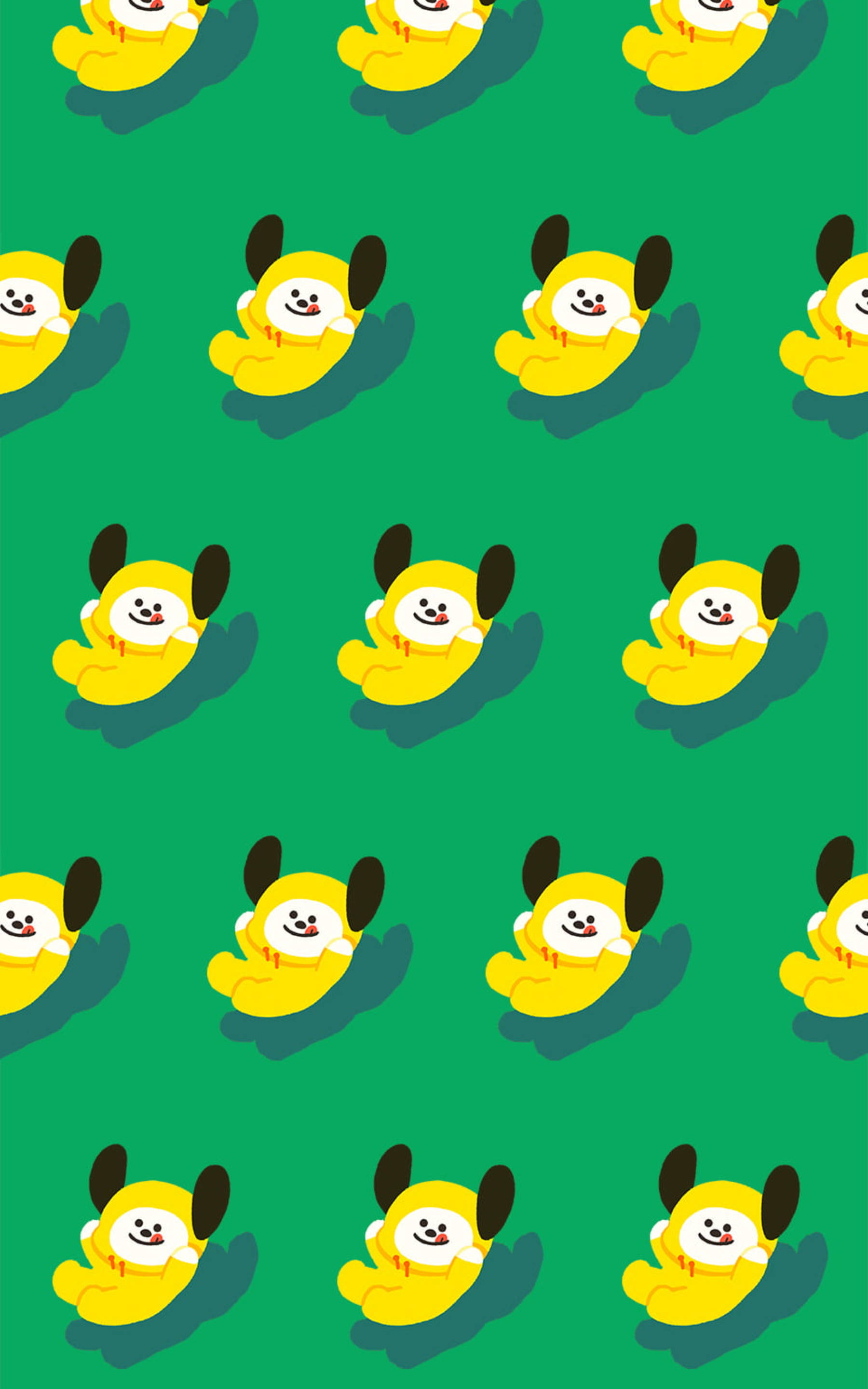 BTS BT21 Chimmy पैटर्न वॉलपेपर