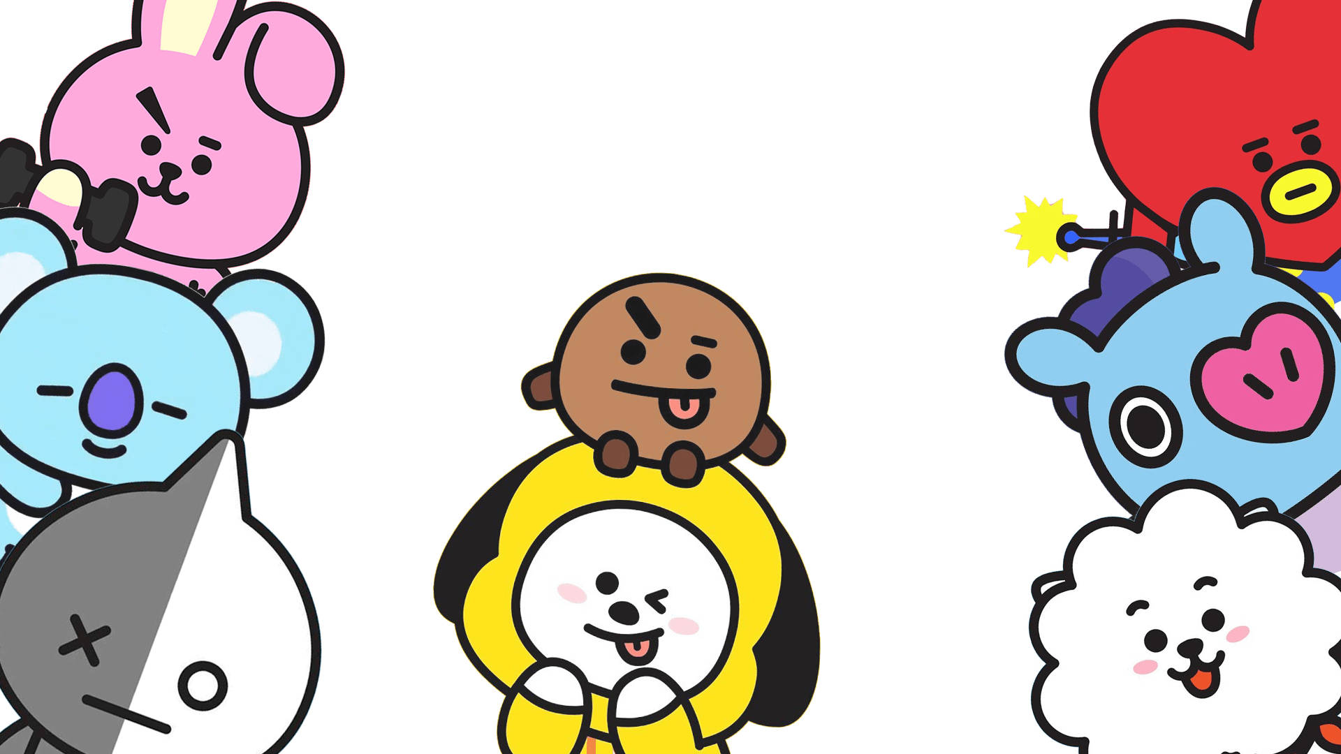 BTS BT21 जीभ बाहर वॉलपेपर