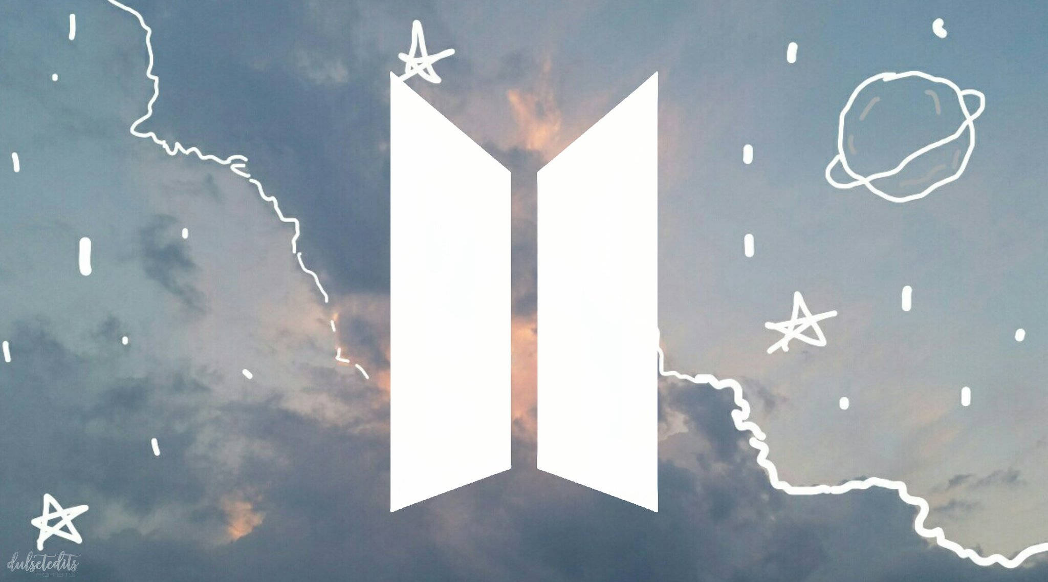 BTS लोगो प्यारा एस्थेटिक वॉलपेपर