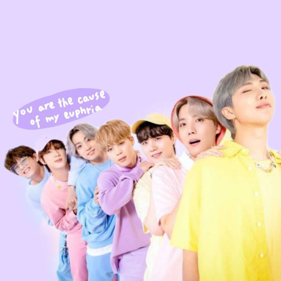 रंगीन BTS प्यारा एस्थेटिक वॉलपेपर
