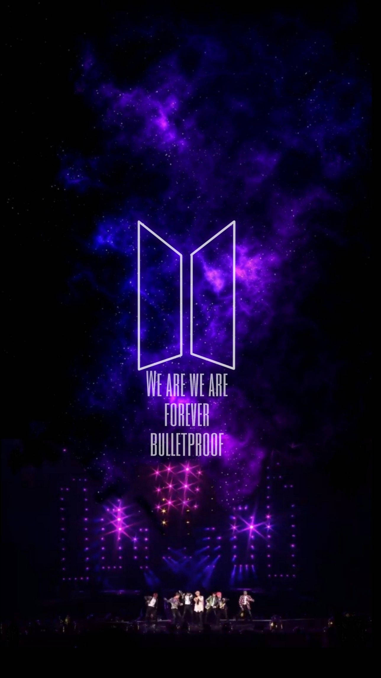 BTS लोगो फॉरएवर बुलेटप्रूफ वॉलपेपर